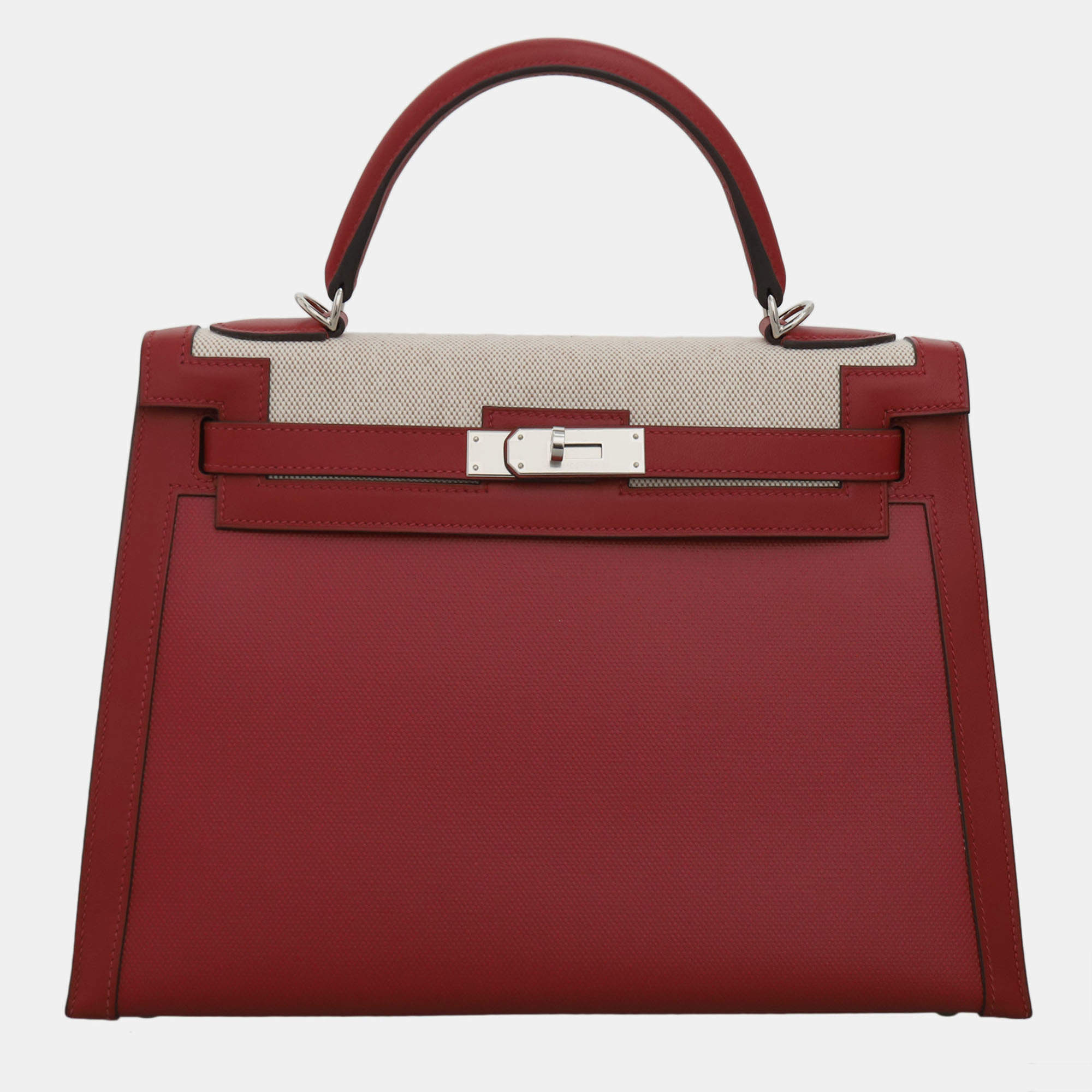 Pre Owned Kelly 32 Berline Rouge Pigment Bag