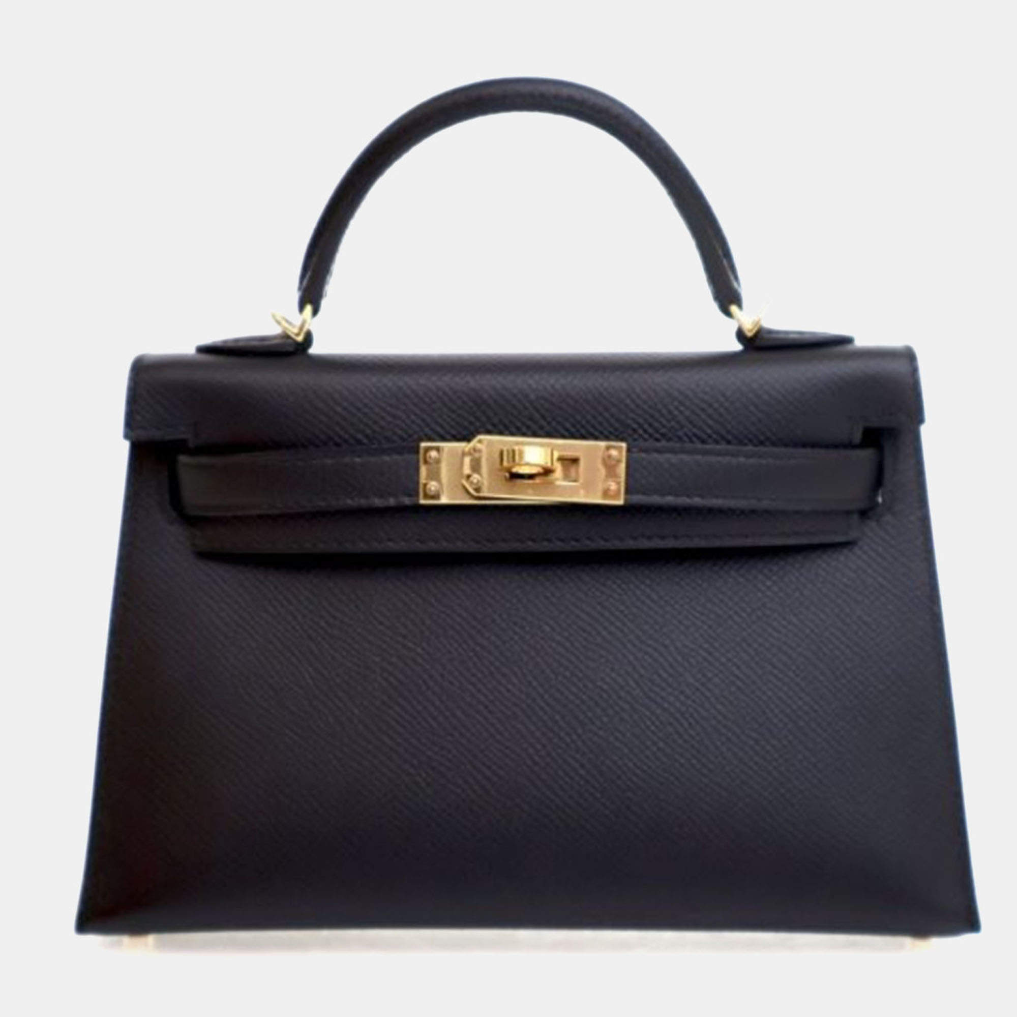 Pre Owned Hermes Noir Epsom Mini Kelly 20