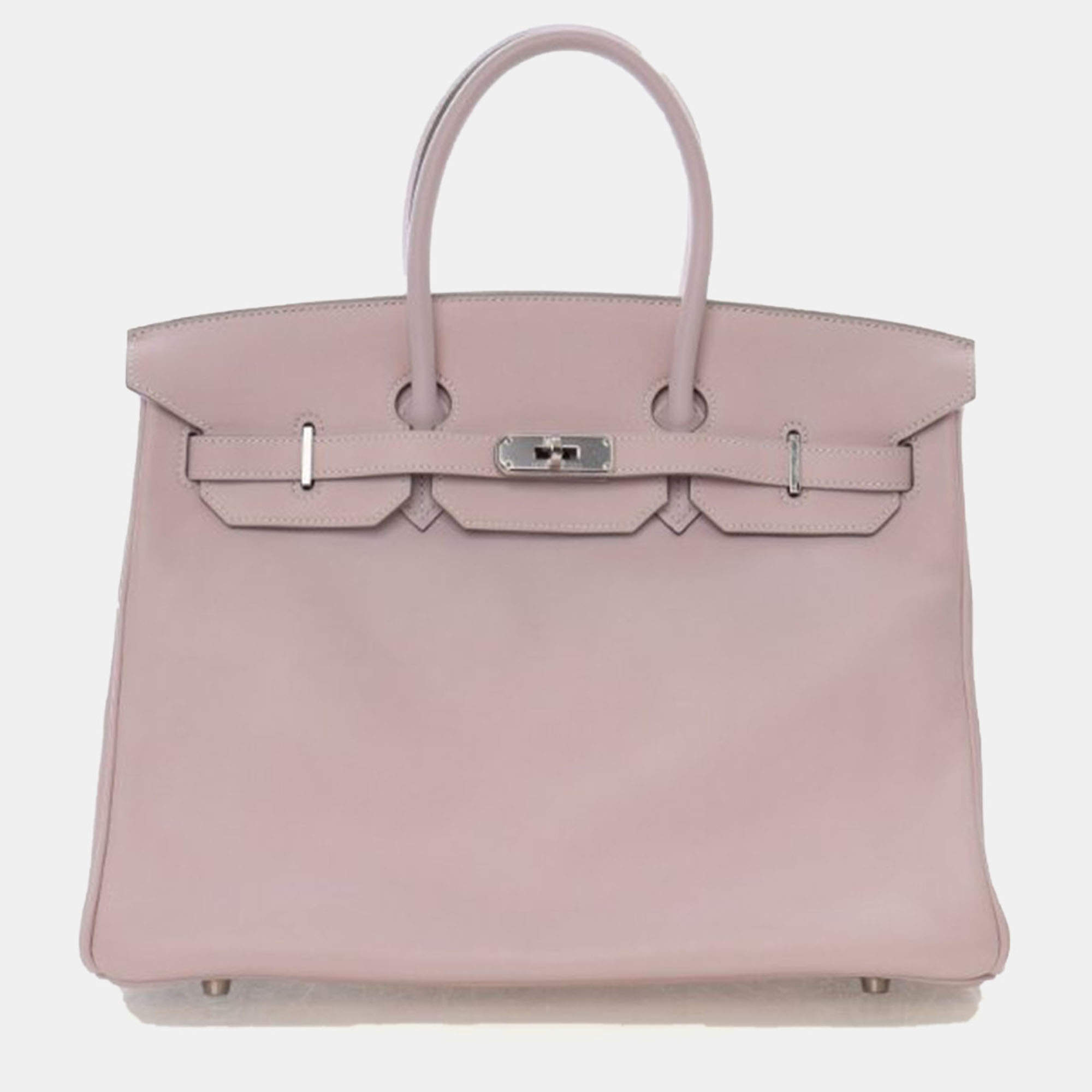 Pre Owned Hermes Rose Dragee Swift Birkin 35