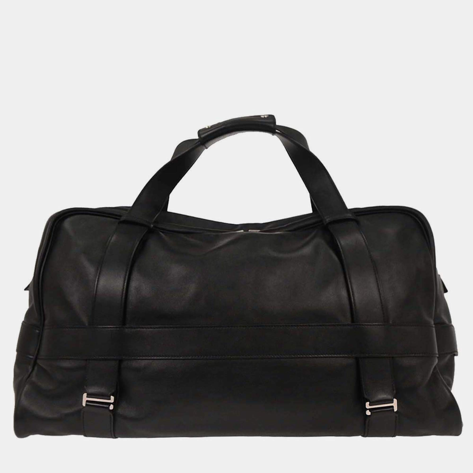 Pre Owned Hermes Black Sikkim Arion 50 Travel Bag