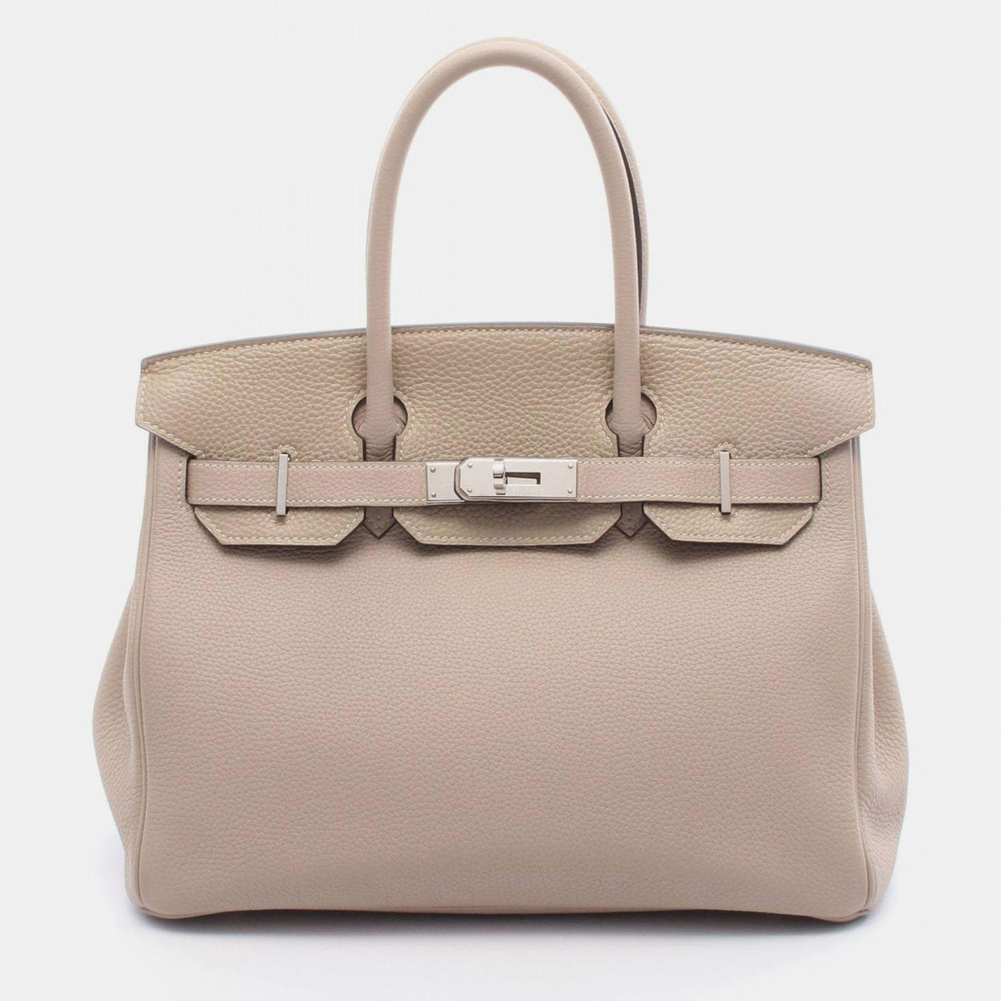 Pre Owned Hermes Birkin 30 Trench Togo Leather Tote Bag