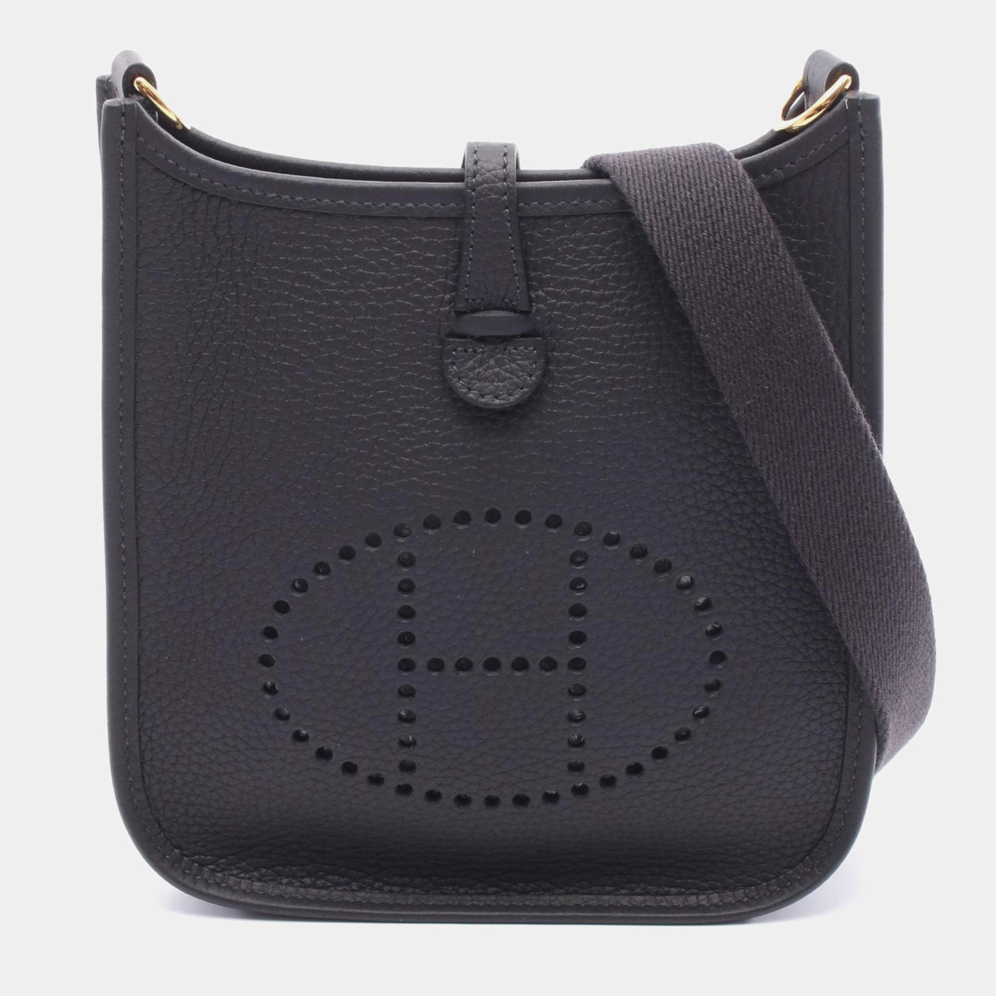 Pre Owned حقيبة هيرمس إيفلين جلد كليمنس كابان بحري عاتق