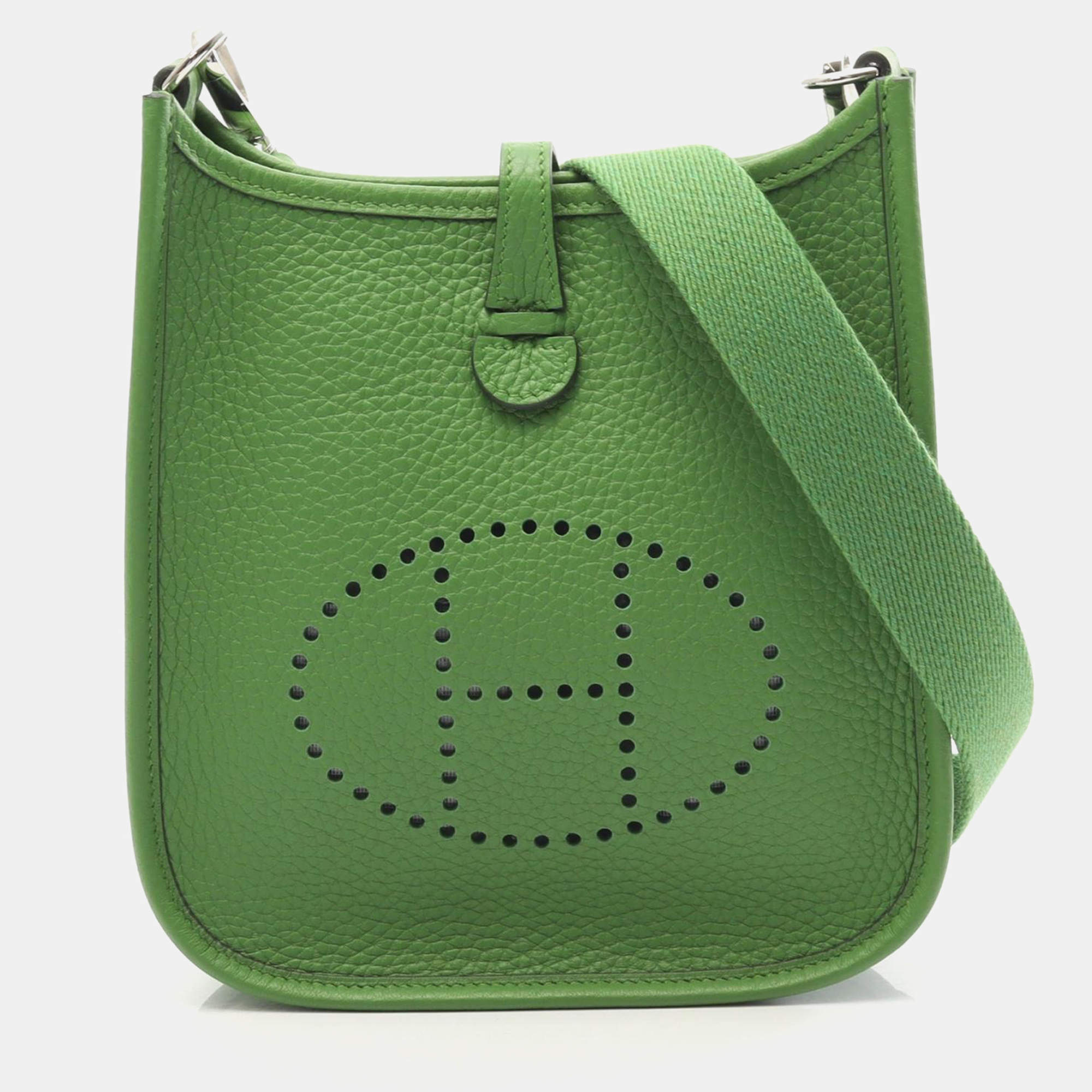 Pre Owned حقيبة هيرمس إيفلين 16 جلد توريلون كليمونس فيرت يوكا كروس بودي