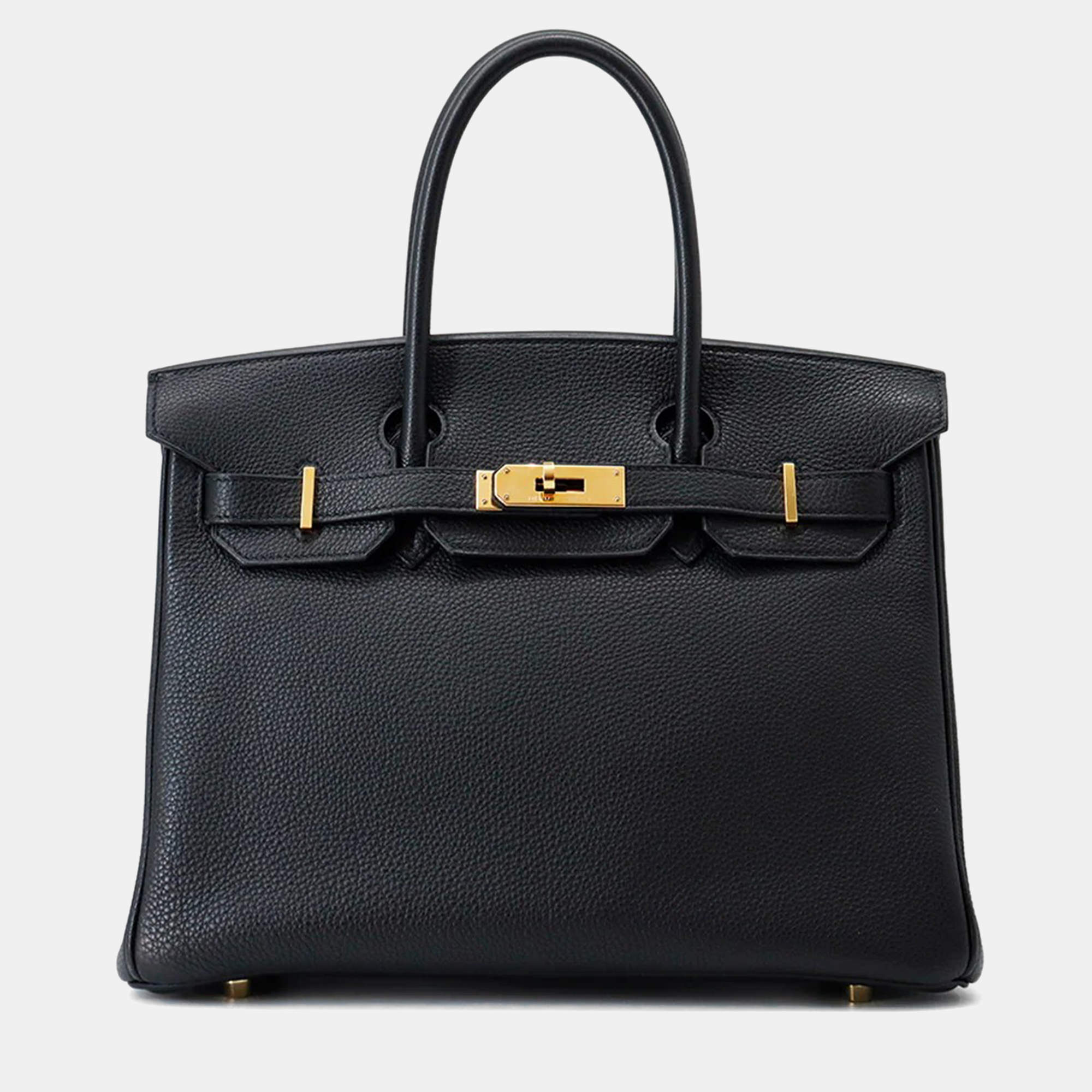 Pre Owned Hermes Birkin Black Togo Leather Size 30