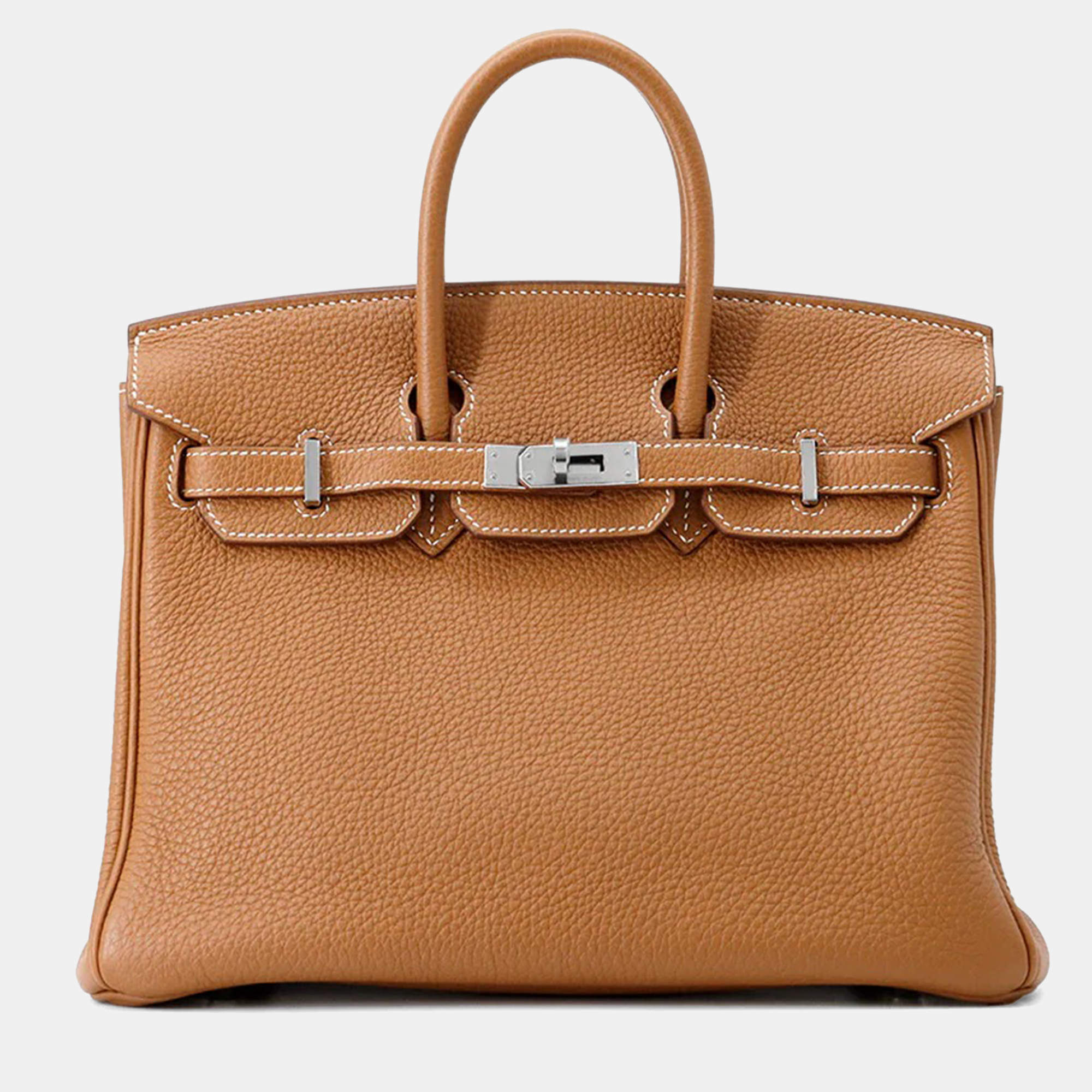Pre Owned Hermes Birkin Gold Togo Leather Size 25