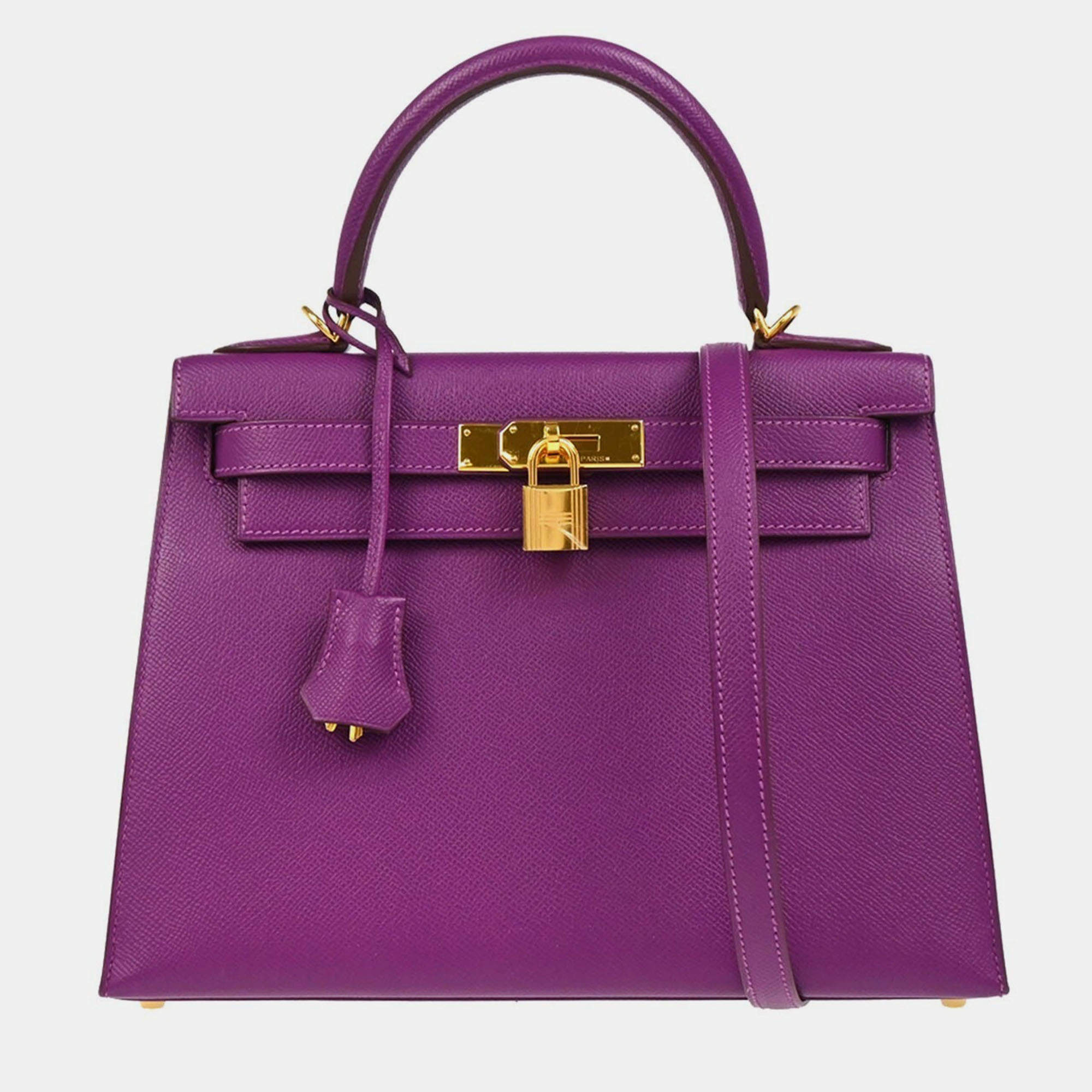 Pre Owned Hermes Anemone Epsom Kelly 28 Sellier 2way Handbag