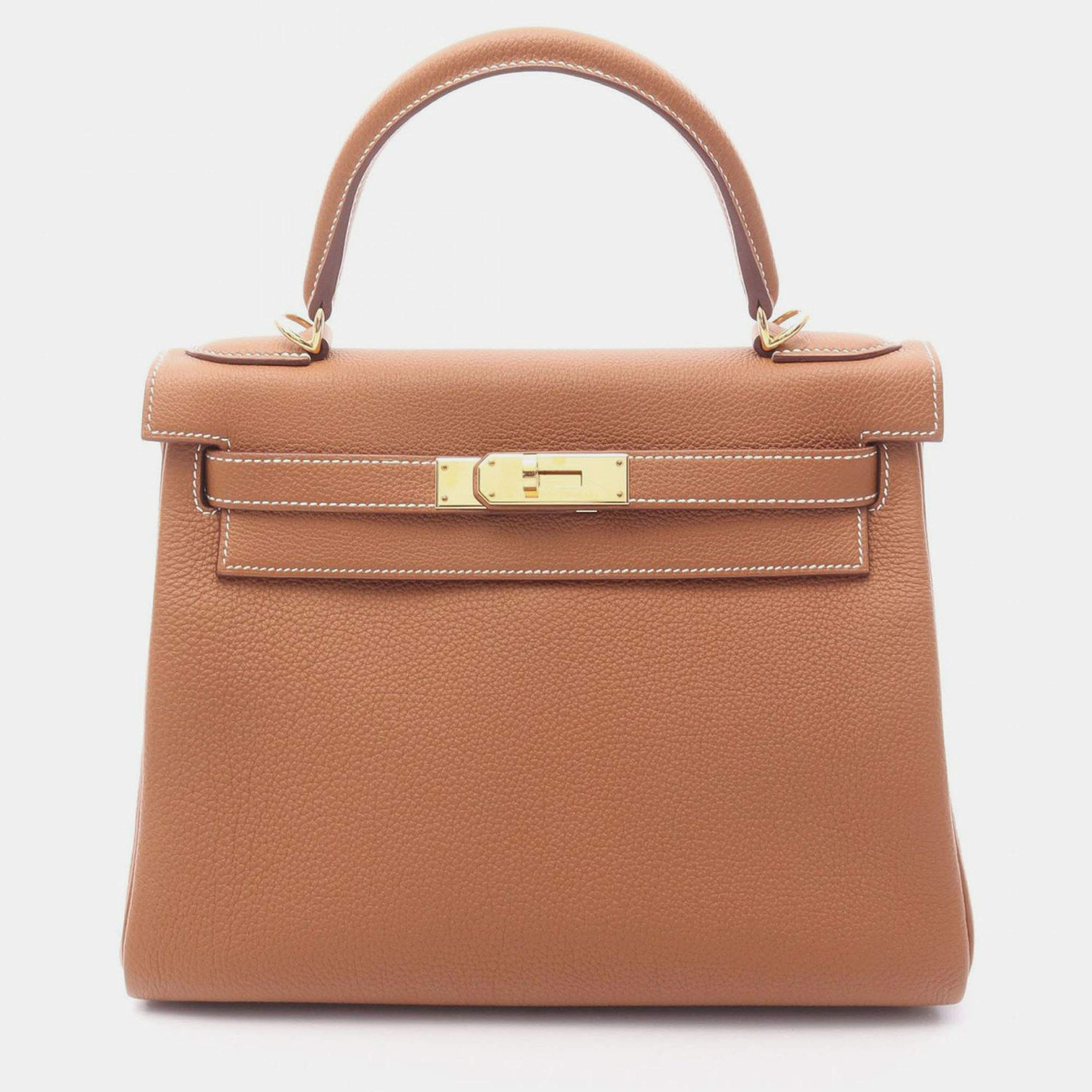 Pre Owned حقيبة هيرمس كيلي 28 توغو جلد ذهبي