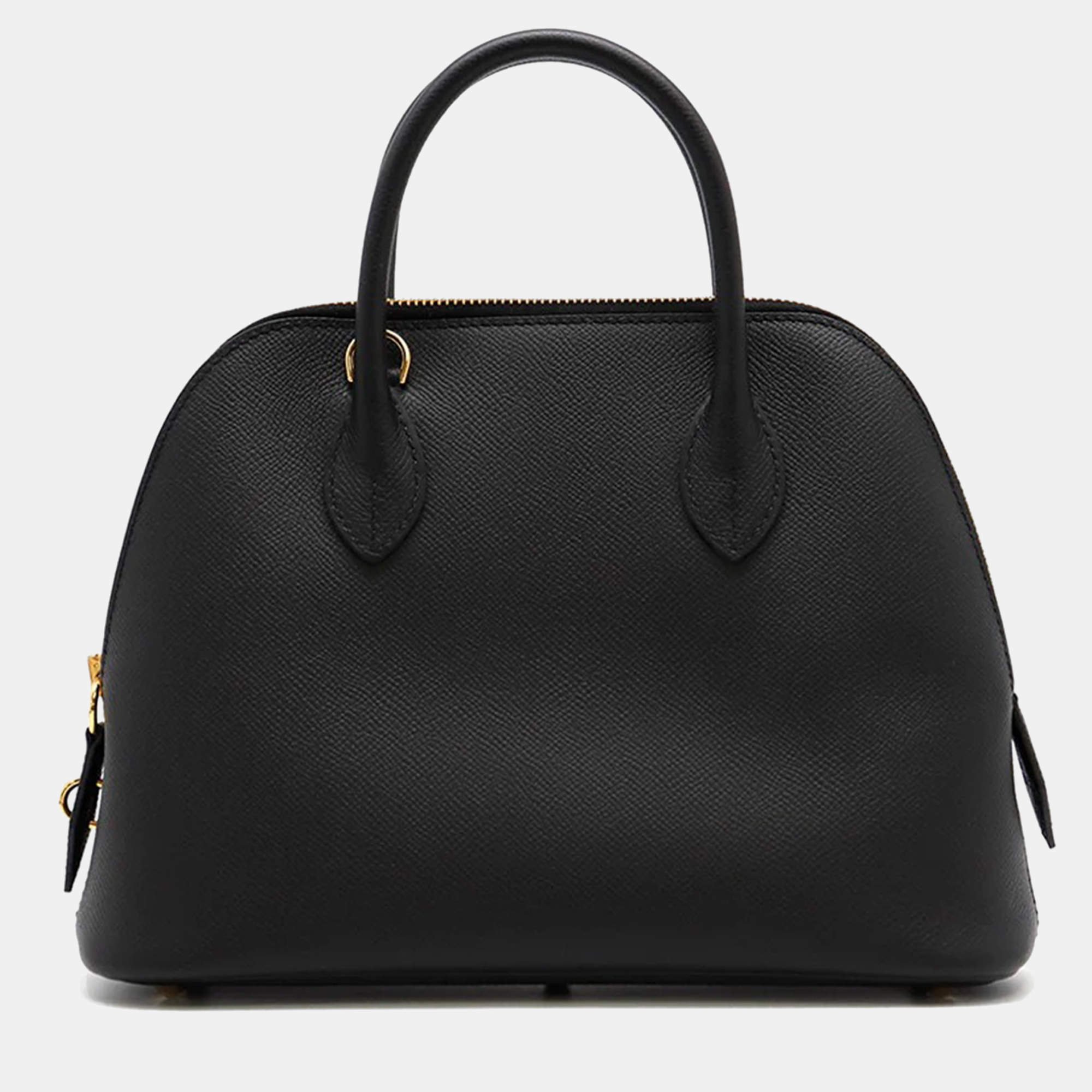 Pre Owned Hermes Bolide  Size 25 1923 Black Epsom
