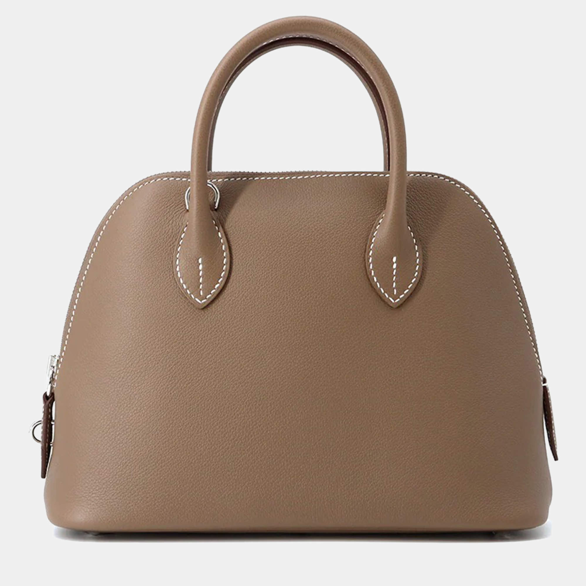 Pre Owned Hermes Bolide Size 25 1923 Etoupe Evercolor Bag
