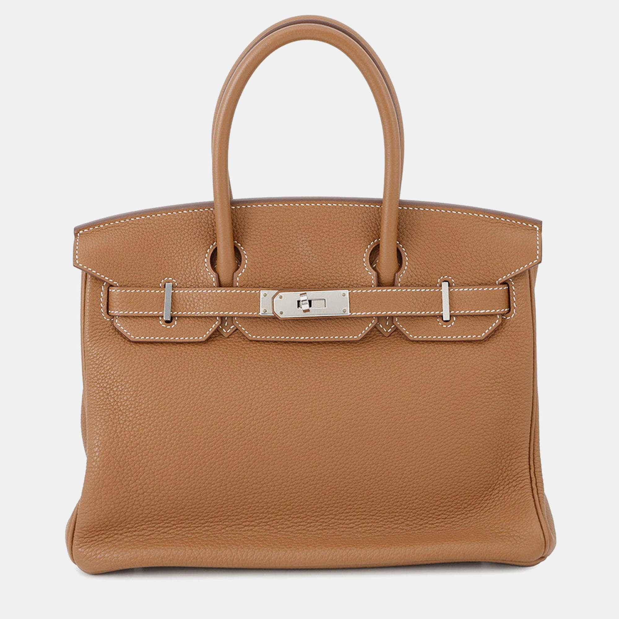 Pre Owned Hermes Birkin Gold Togo Leather Size 30