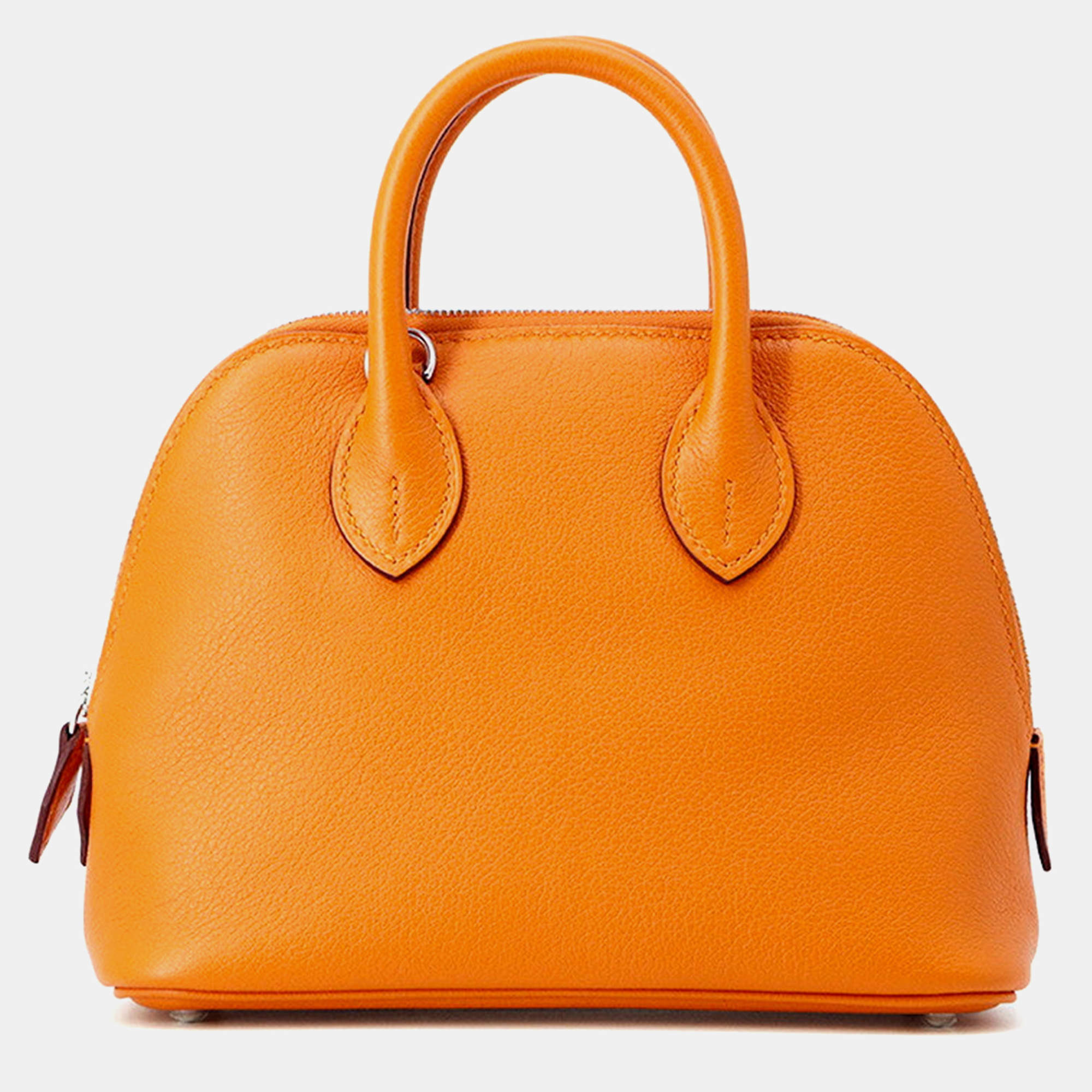 Pre Owned Hermes Bolide 1923 Apricot/Gold Evercolor Size Mini