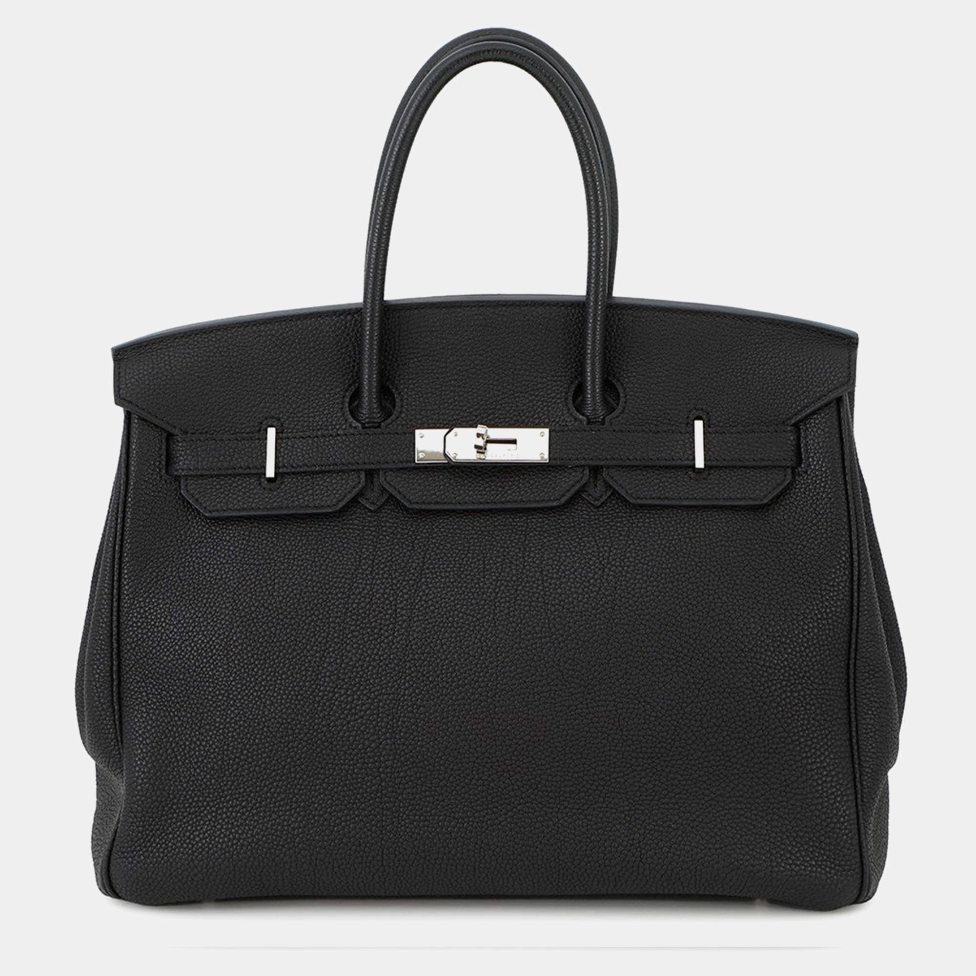 Pre Owned Hermes Birkin Black Togo Leather Size 35