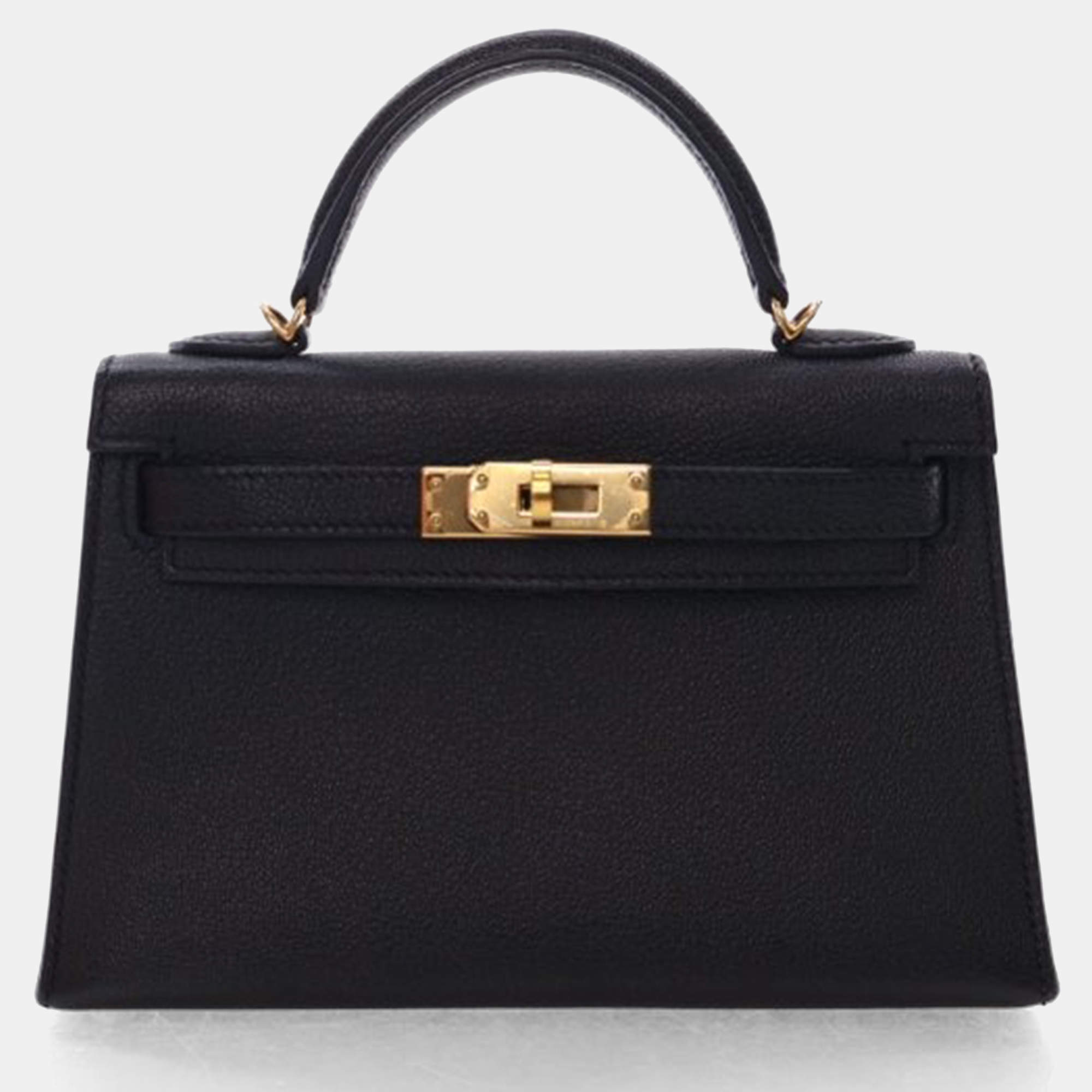 Pre Owned Hermes Noir Chevre Mini Kelly 20