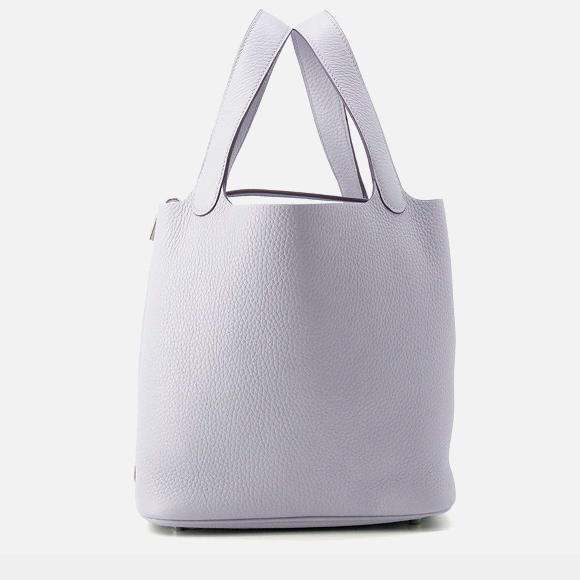 Pre Owned Hermes Picotin Lock Green Pantan Taurillon Clemence 22