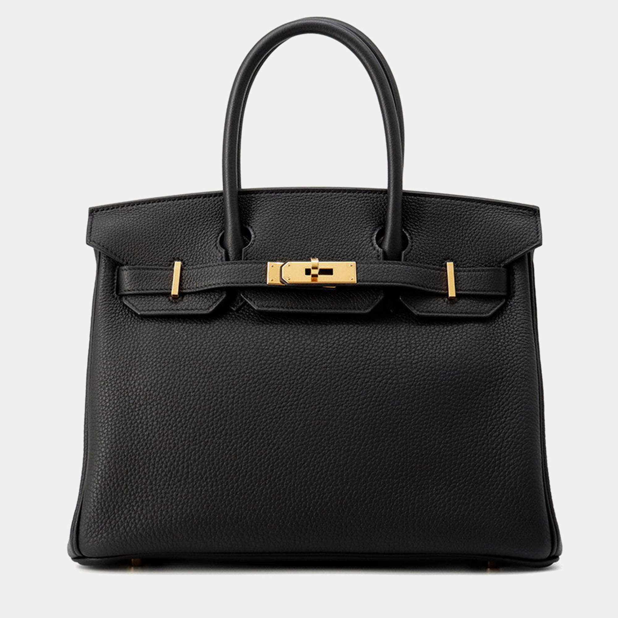 Pre Owned Hermes Birkin Black Togo Leather Size 30
