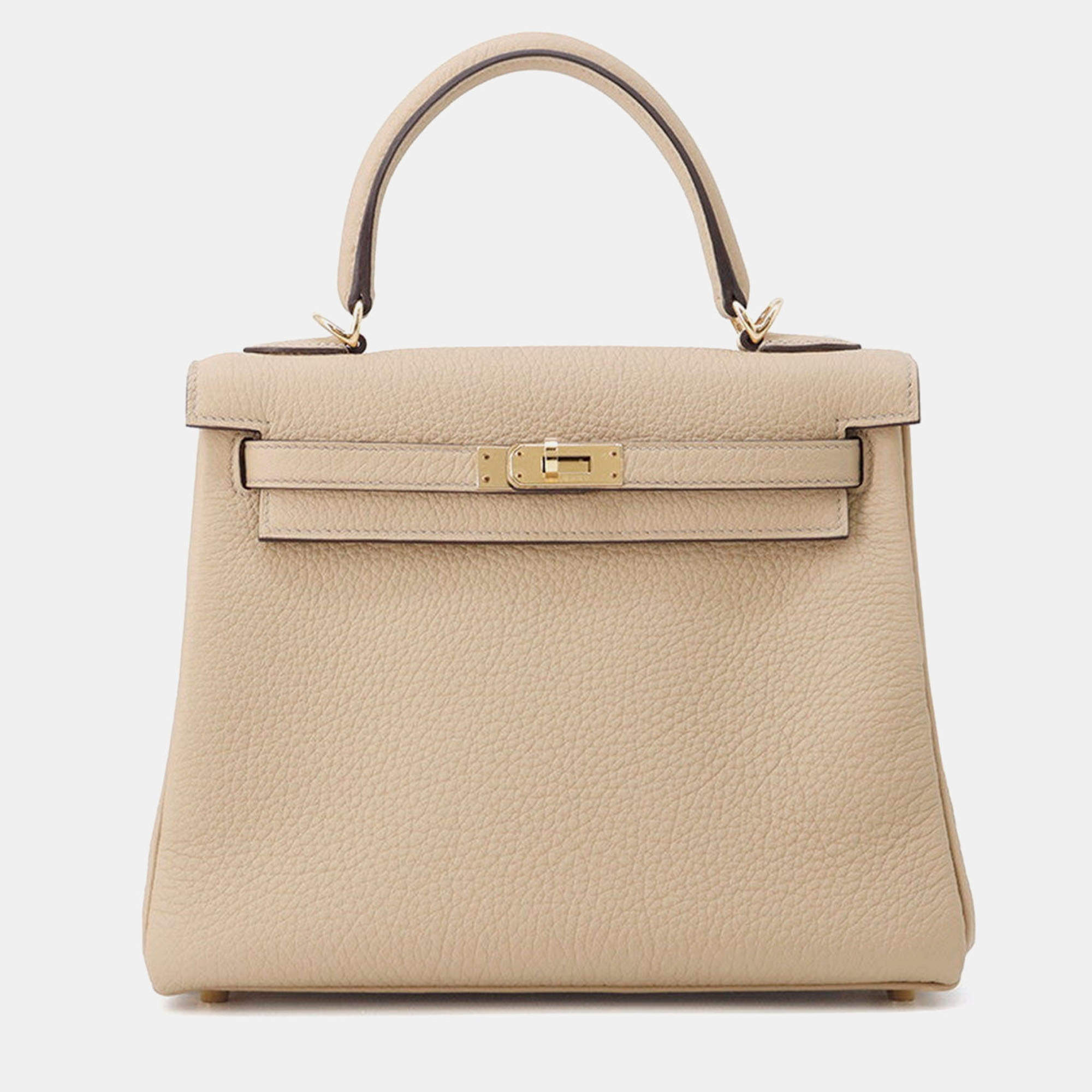 Pre Owned Hermes Kelly Retourne Trench Togo Leather Size 25