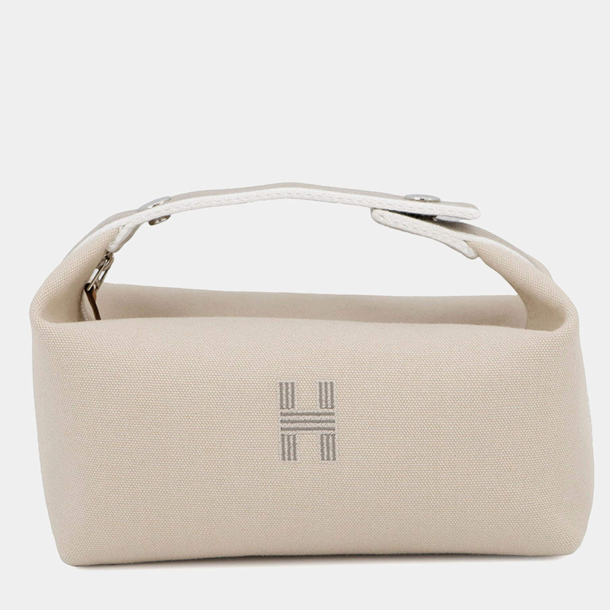 Pre Owned Hermes Bride-A-Brac Beige Canvas PM