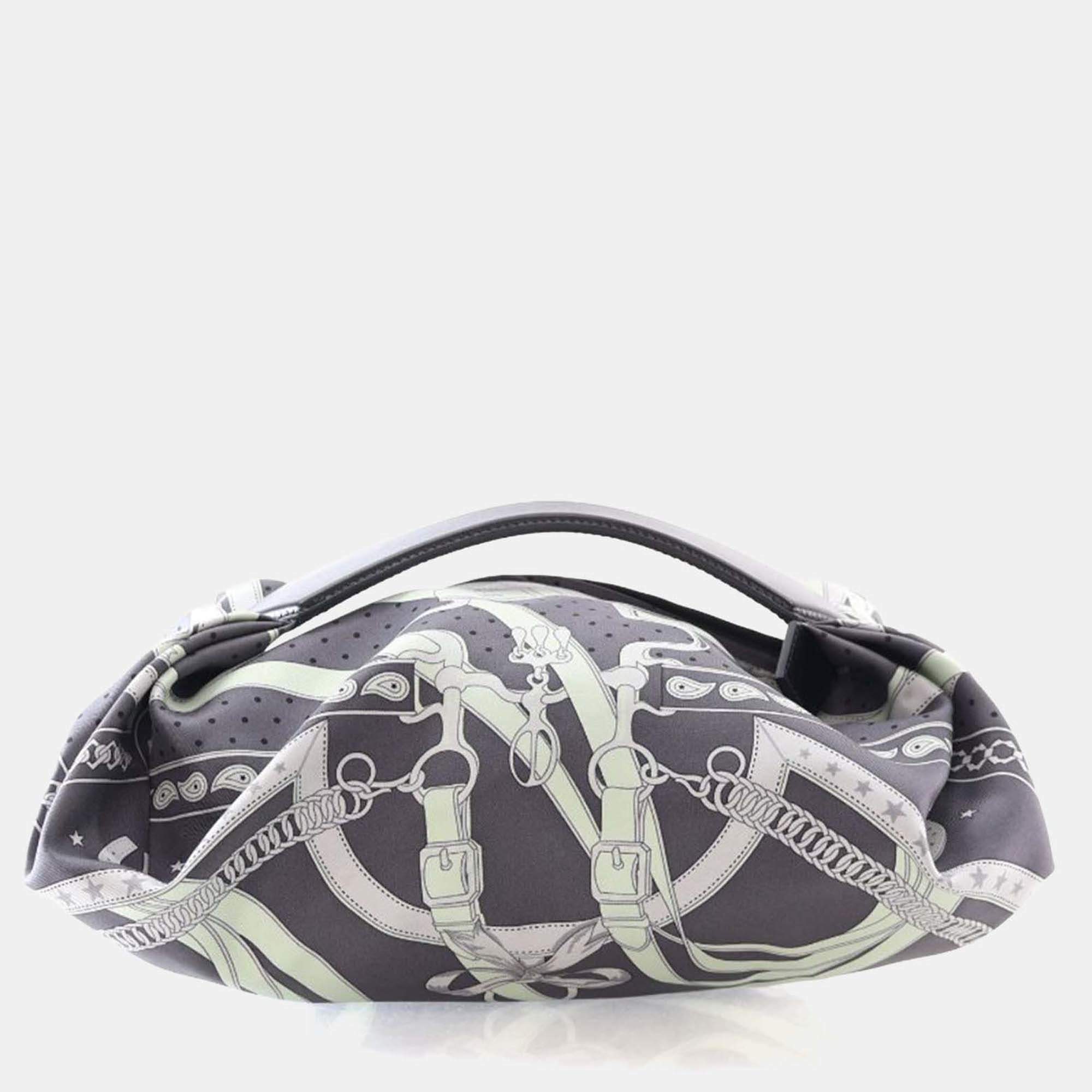 Pre Owned حقيبة هيرمس بالوسوي من حرير