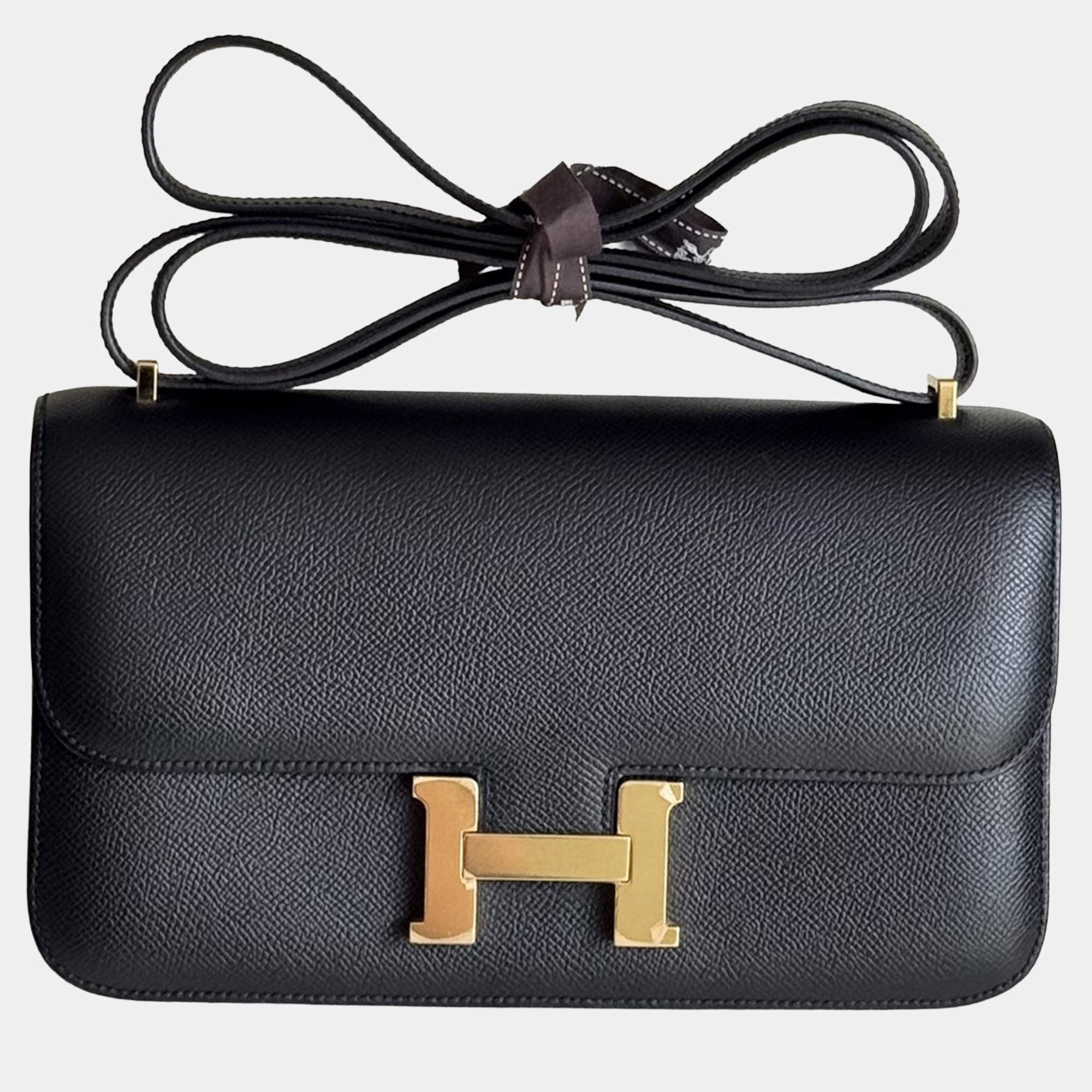 Pre Owned Hermes Constance Elan Black Epsom Leather with Gold Hardware