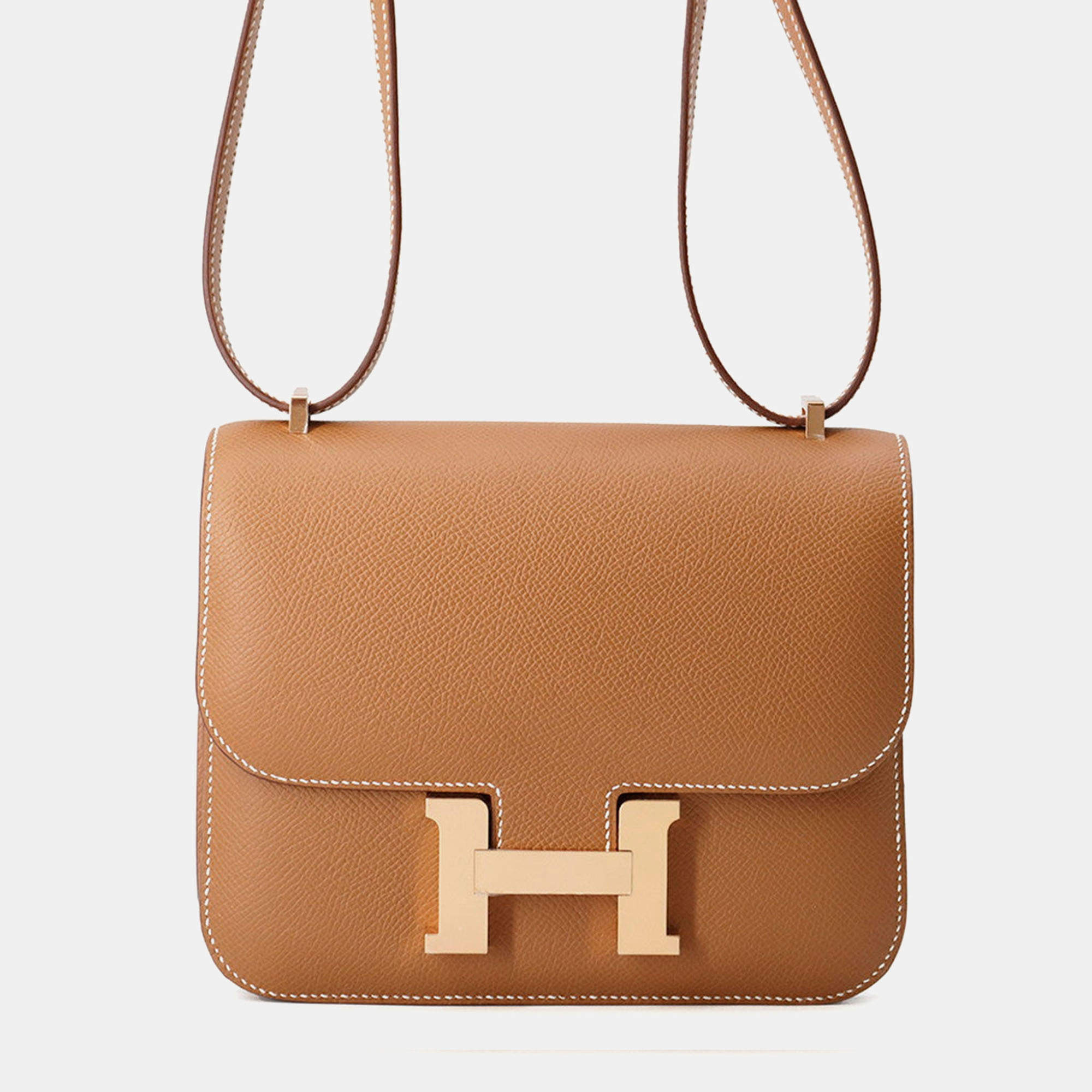 Pre Owned Hermes Constance 3 Miroir Gold Epsom Size Mini