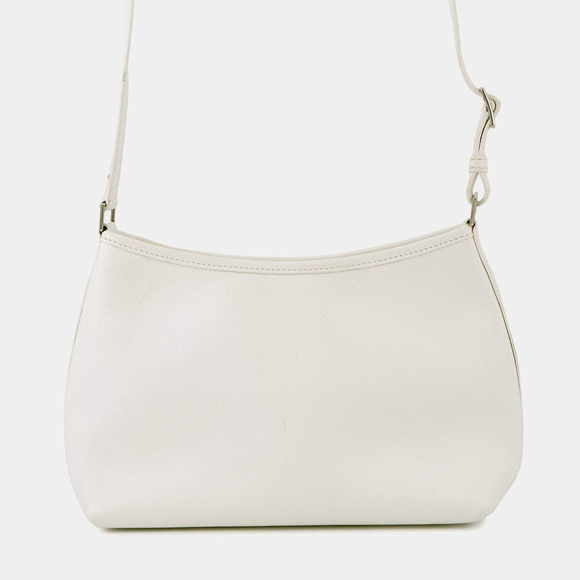 Pre Owned Hermes Berlango White Epsom PM