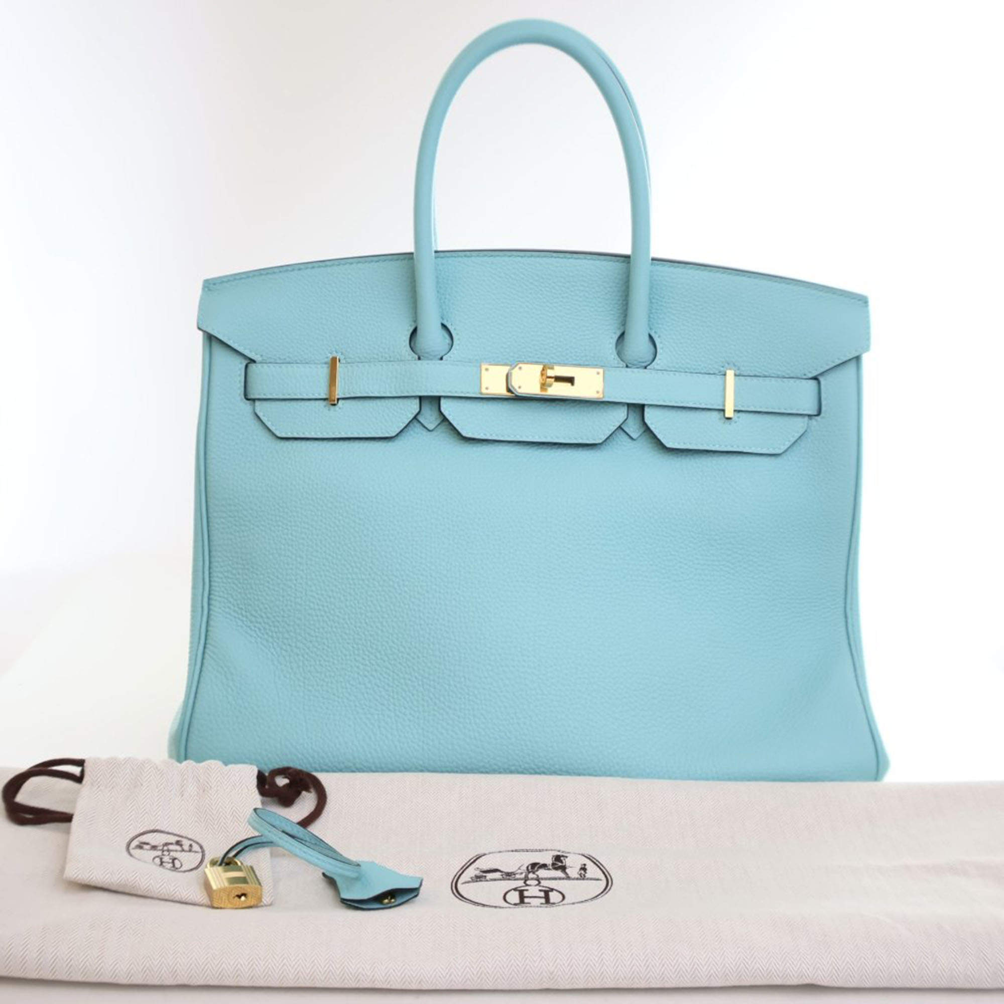Hermes Bleu Atoll Togo Birkin 35