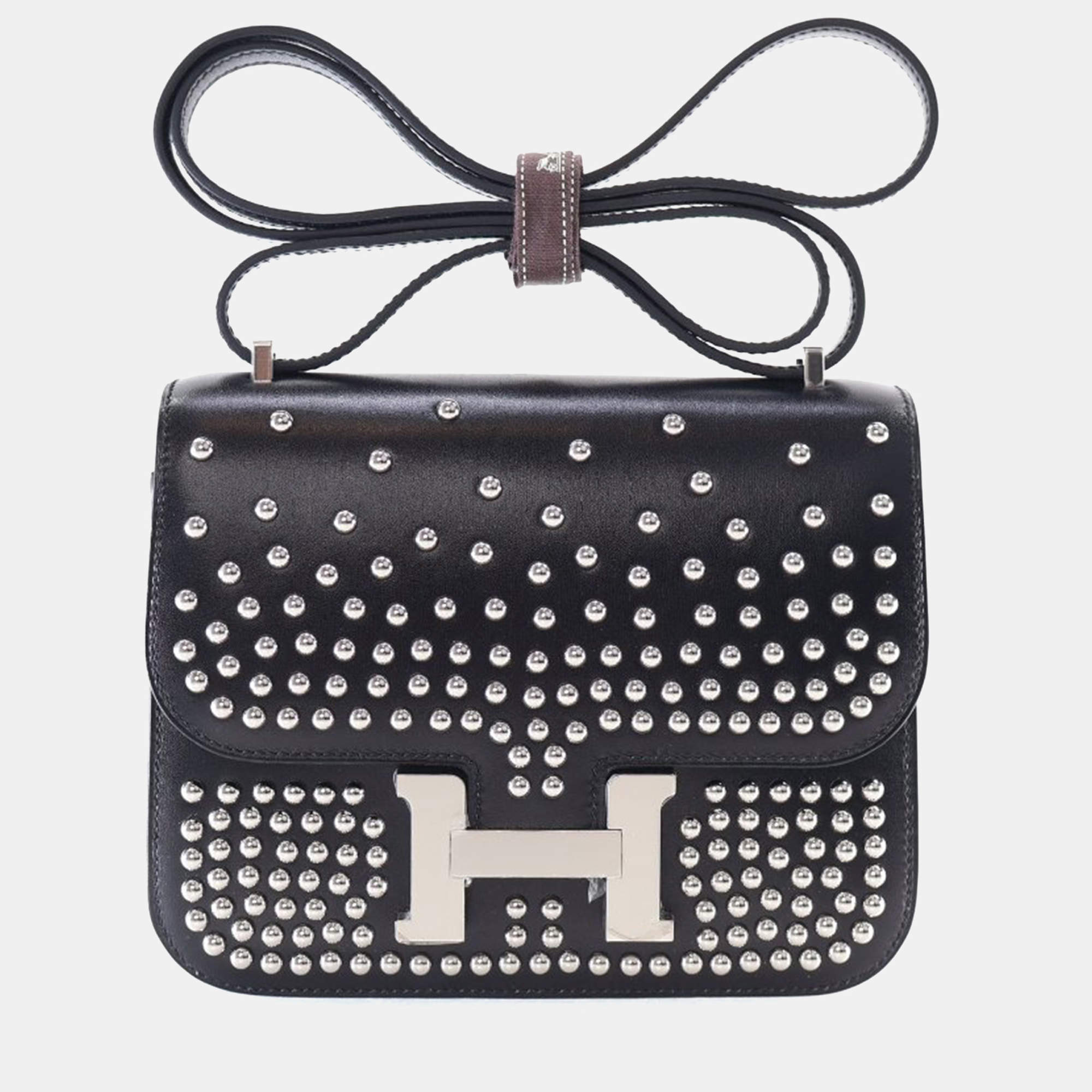 مملوكة مسبقًا حقيبة هيرمس كونستانس 18 ميني نوار بوكس كلوتيه