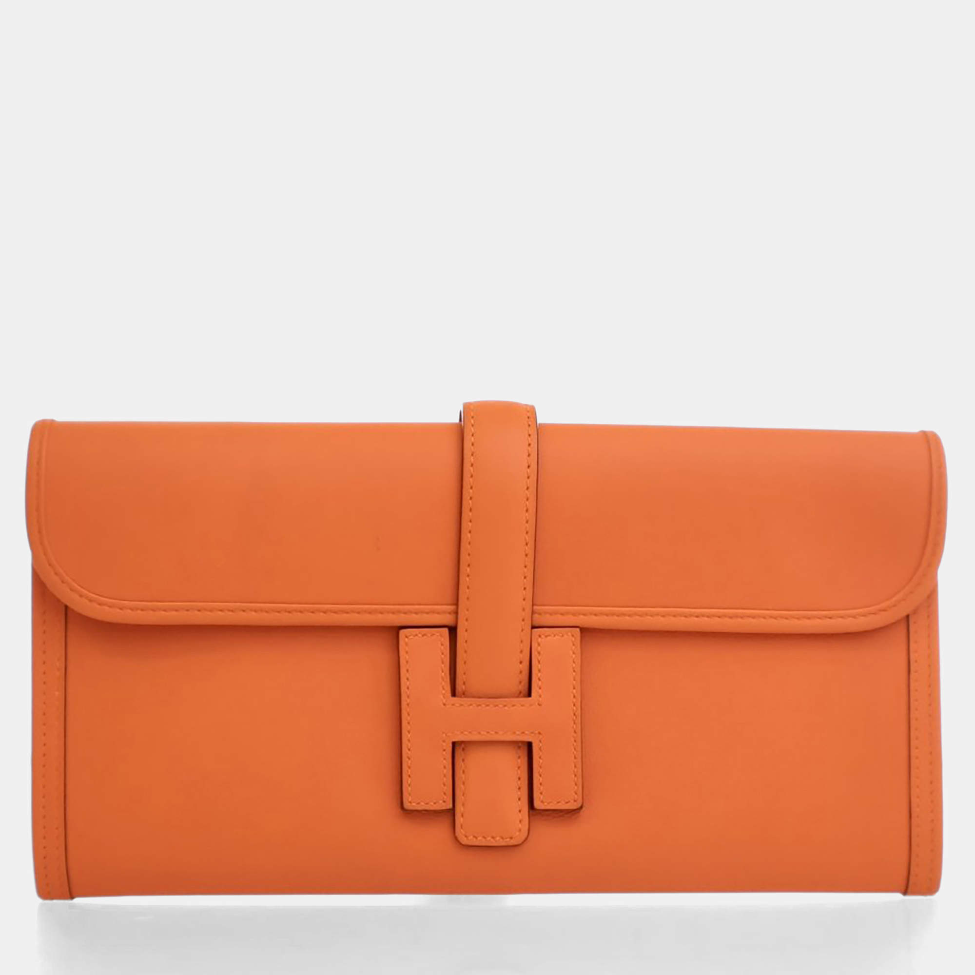 Pre Owned هيرمس جيجي إيلان 29 جلد سويفت برتقالي