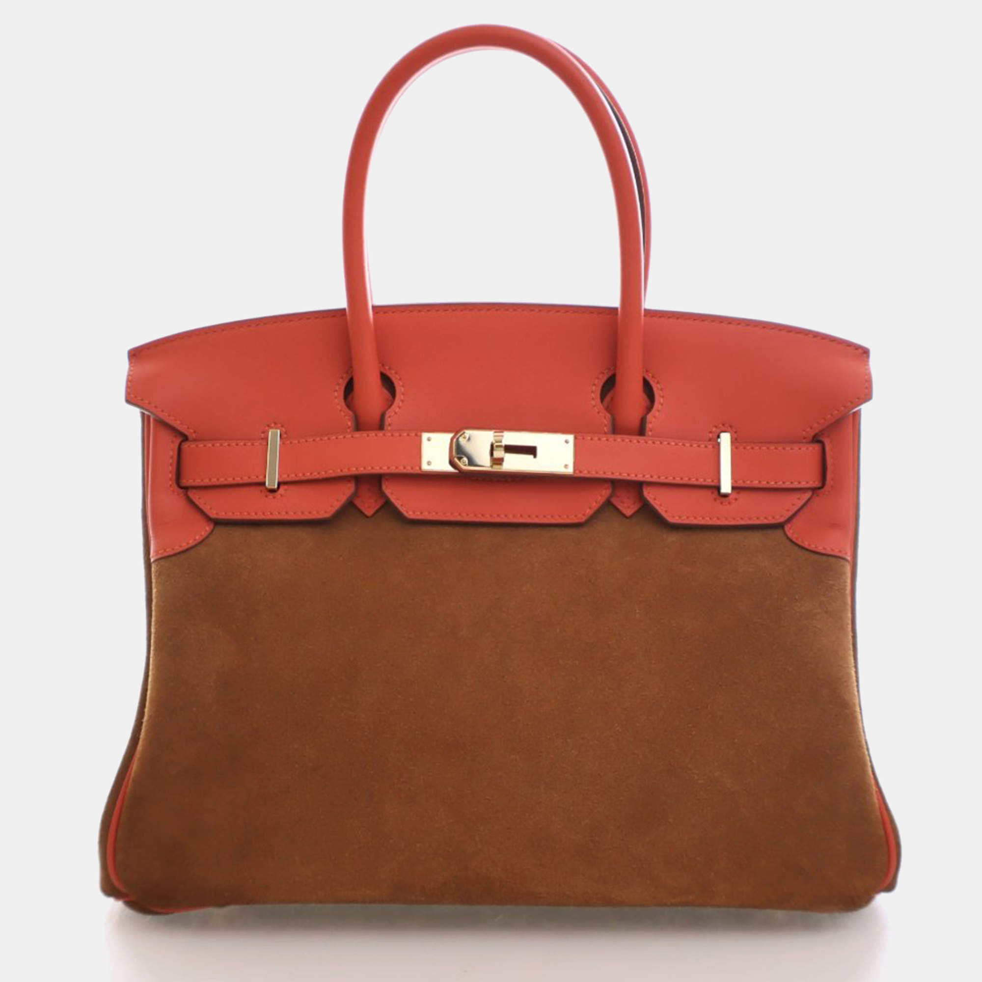 مملوكة مسبقًا حقيبة هيرمس غريزلي بيركين 30 شامواه سويدي