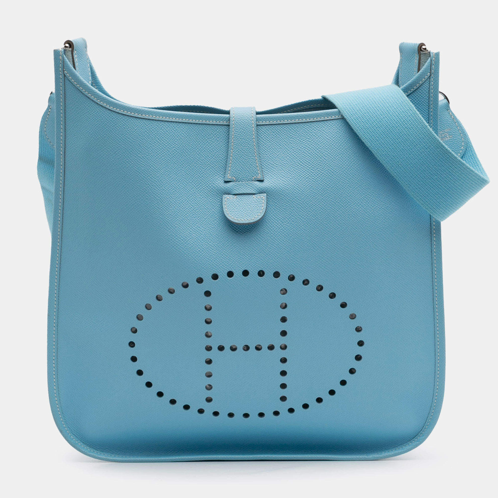 مملوكة مسبقًا Hermes Blue Clemence Evelyne III 33