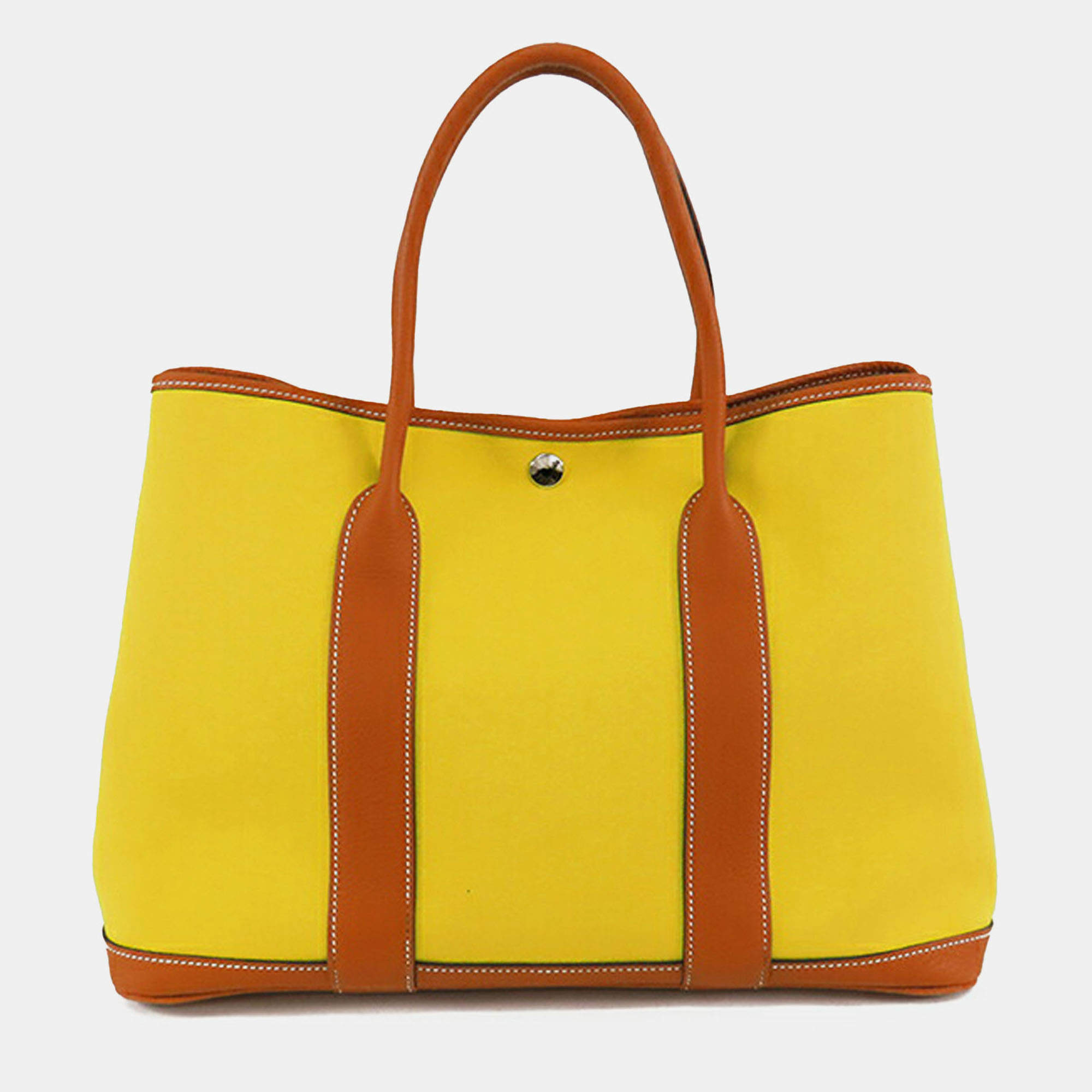 Pre Owned حقيبة هيرمس غاردن بارتي 36 نغوندا وتوال بني أصفر