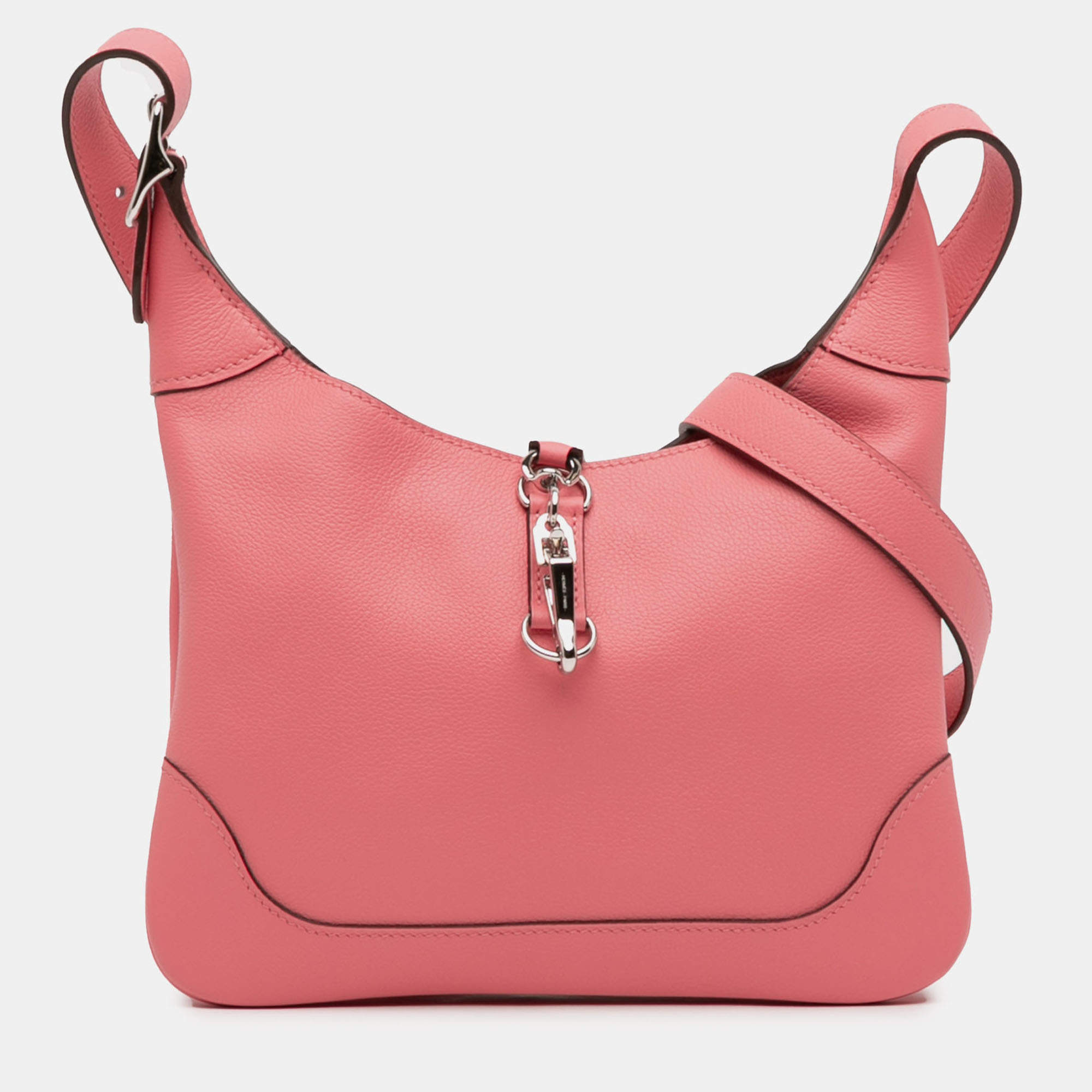 Pre Owned Hermes Pink Evercolor Trim Duo 24