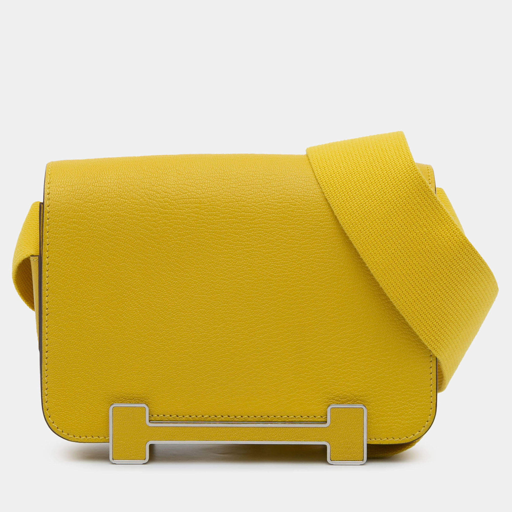 Pre Owned Hermes Yellow Chevre Mysore Geta