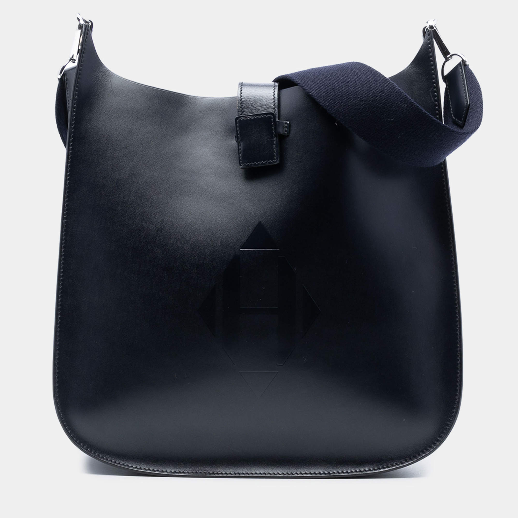 Pre Owned Hermes Blue Vache Hunter Evelyne Diamond H Sellier 33