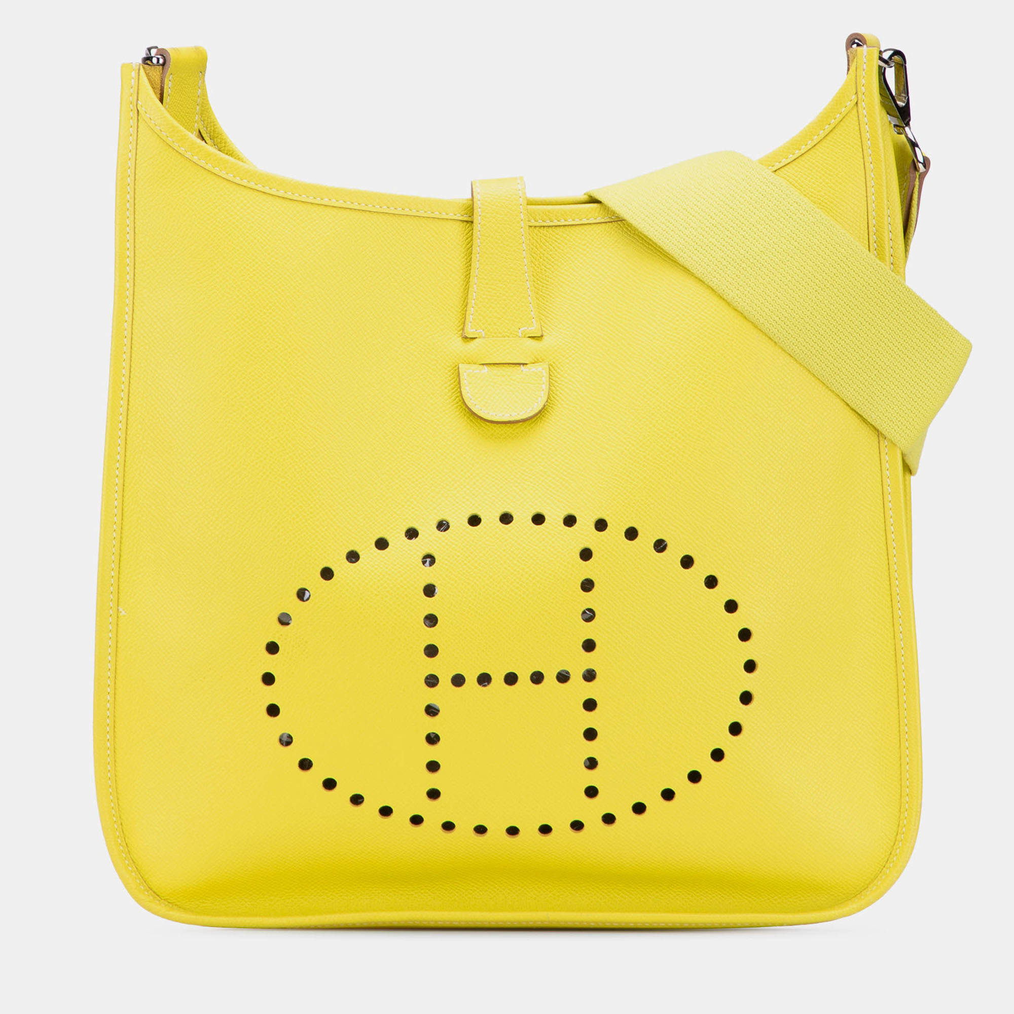 Pre Owned Hermes Yellow Epsom Evelyne III 33