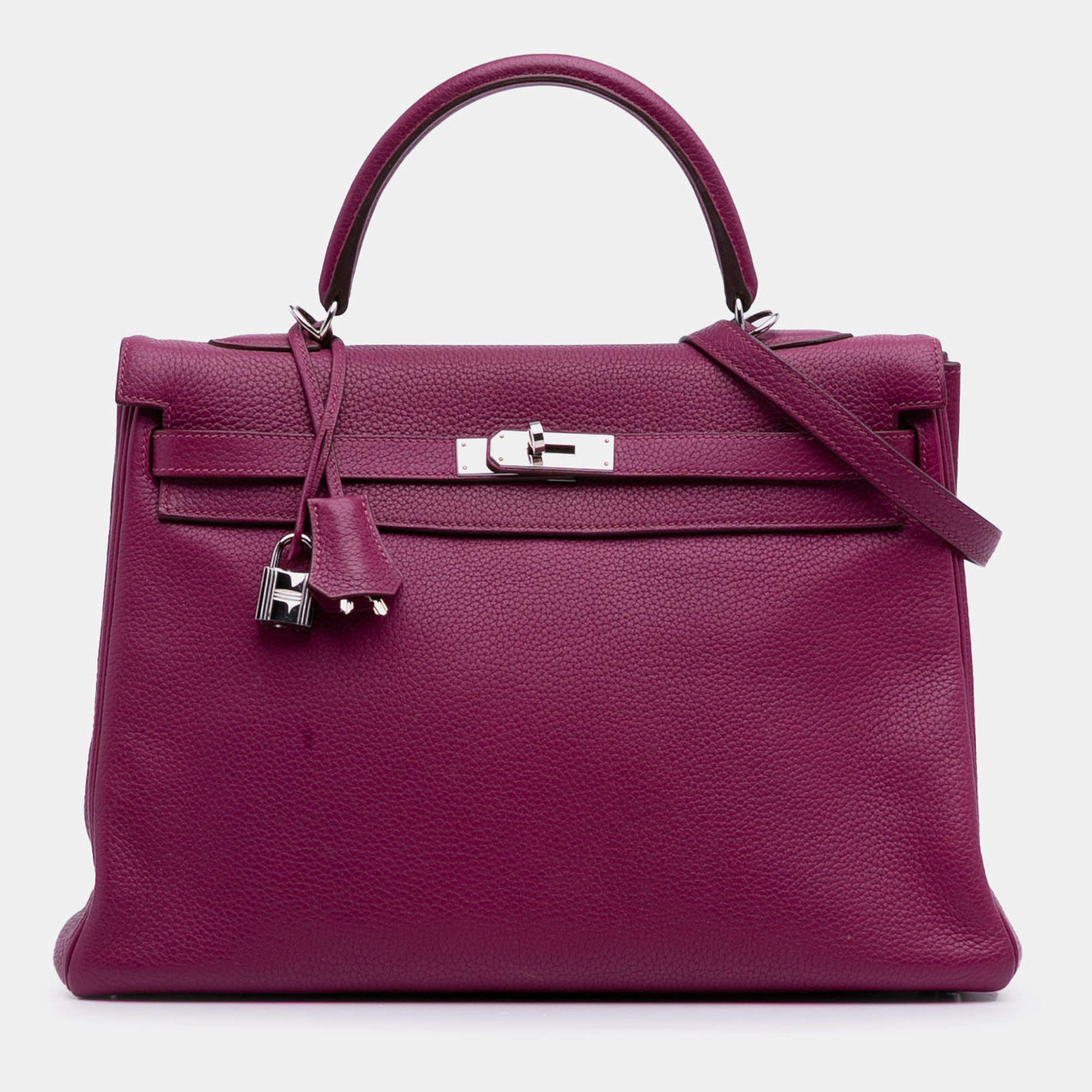 Pre Owned حقيبة هيرمس كيلي ريتورني توغو بنفسجي حجم 35