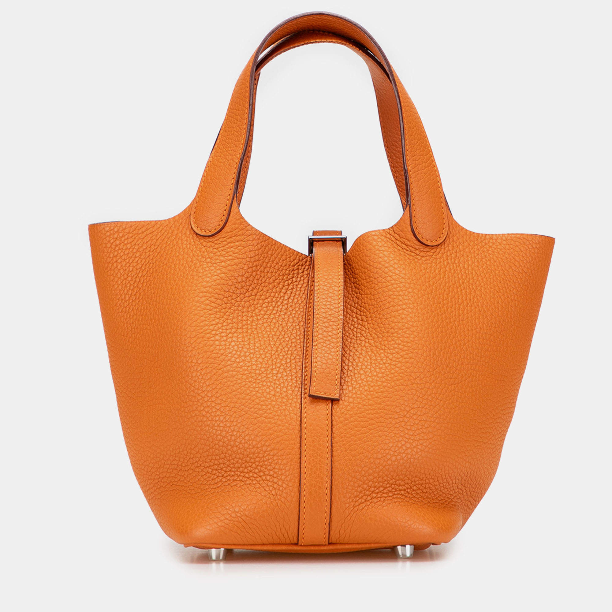 مملوكة مسبقًا حقيبة هيرمس بيكوتين 18 كليمونس برتقالي