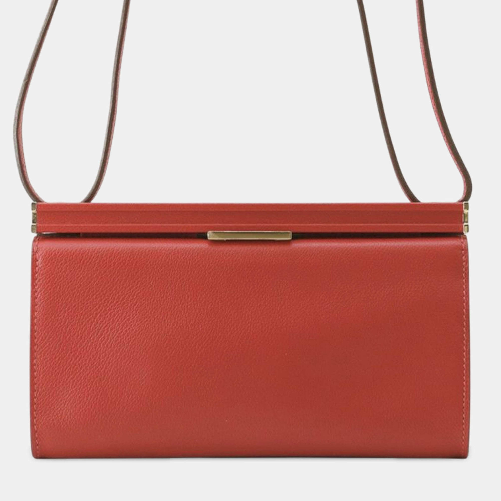 مملوكة مسبقًا Hermes Red Evergrain Clic H 21