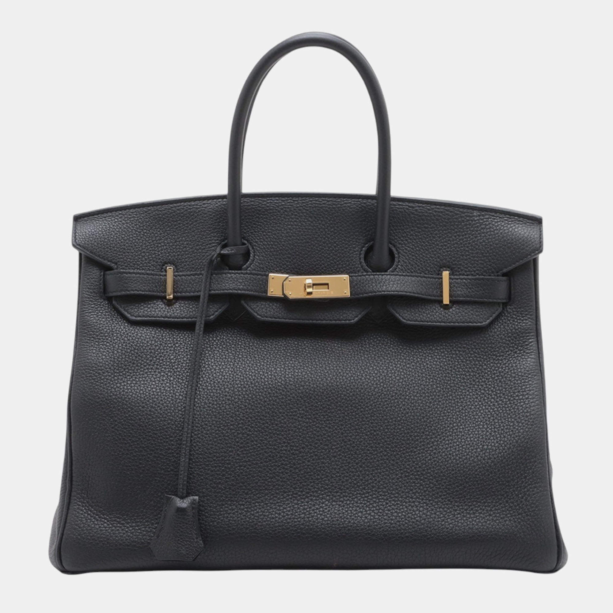 مملوكة مسبقًا Hermes Black Togo Birkin Retourne 35