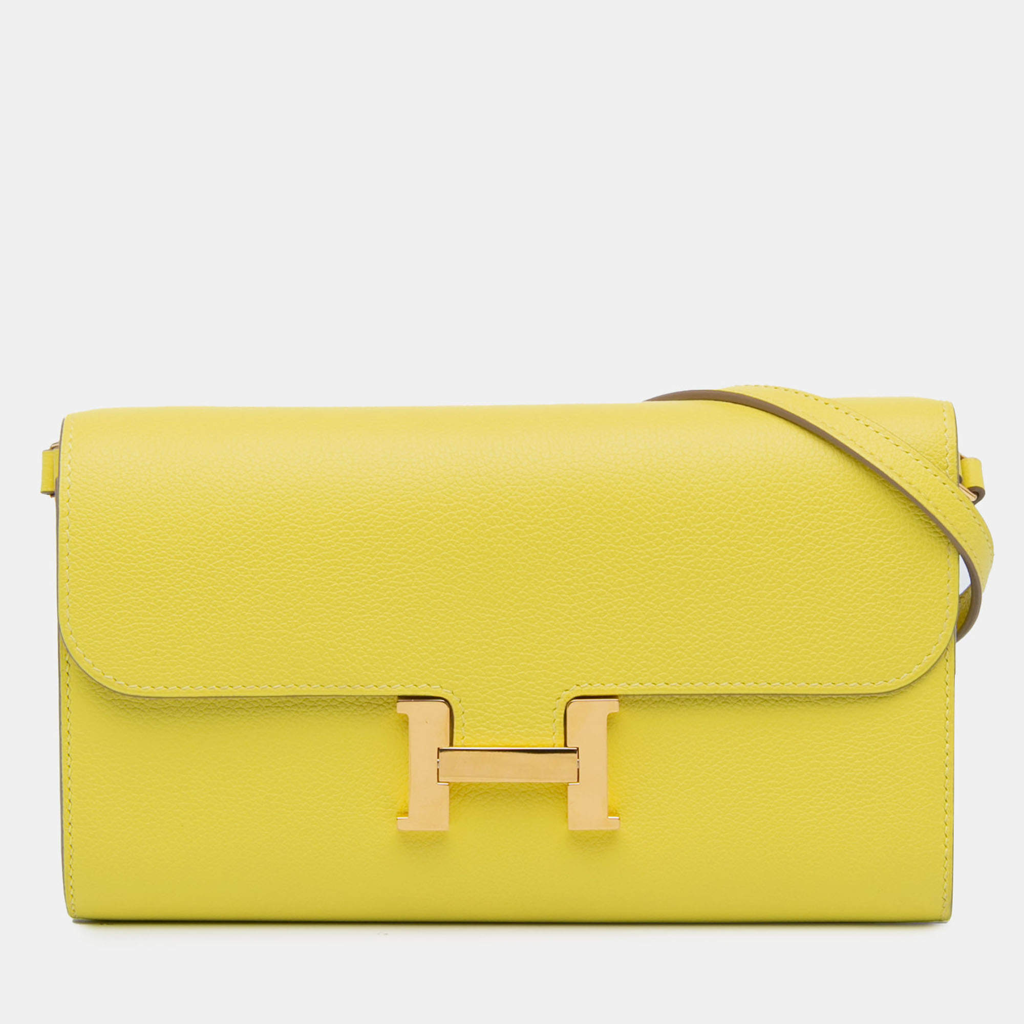 Pre Owned محفظة هيرمس كونستانس إلى جو إيفركلور صفراء