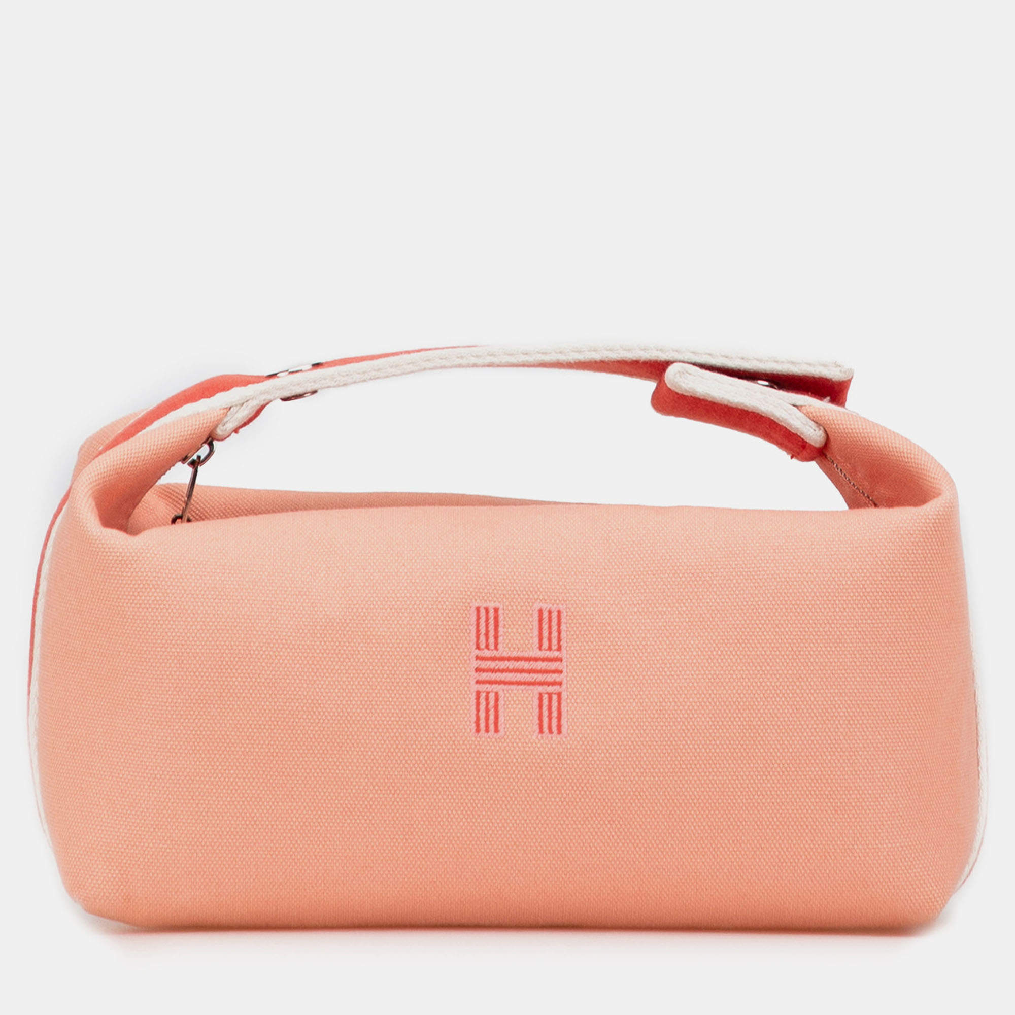 مملوكة مسبقًا Hermes Salmon Pink Small Canvas Bride-a-Brac Case