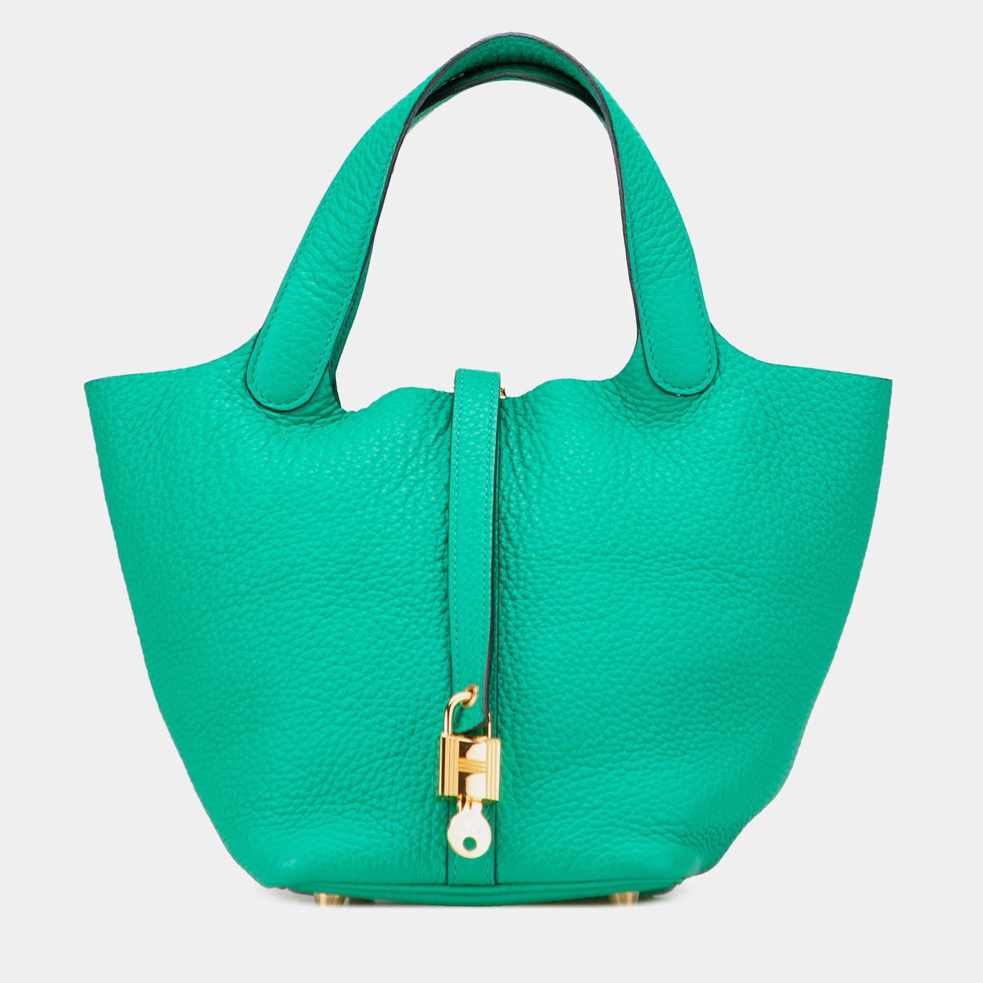 Pre Owned Hermes Green Clemence Picotin Lock 18