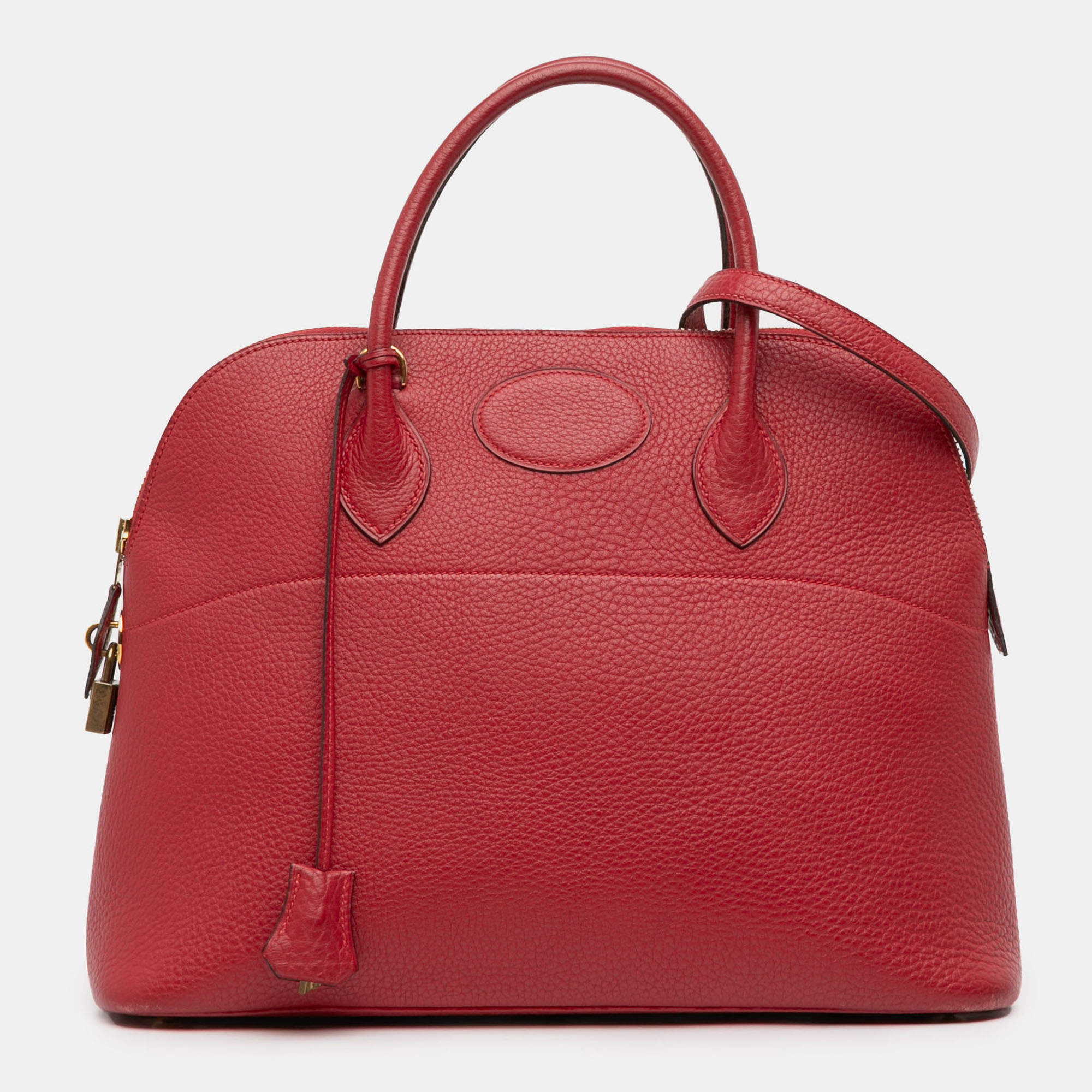 Pre Owned Hermes Red Clemence Bolide 31