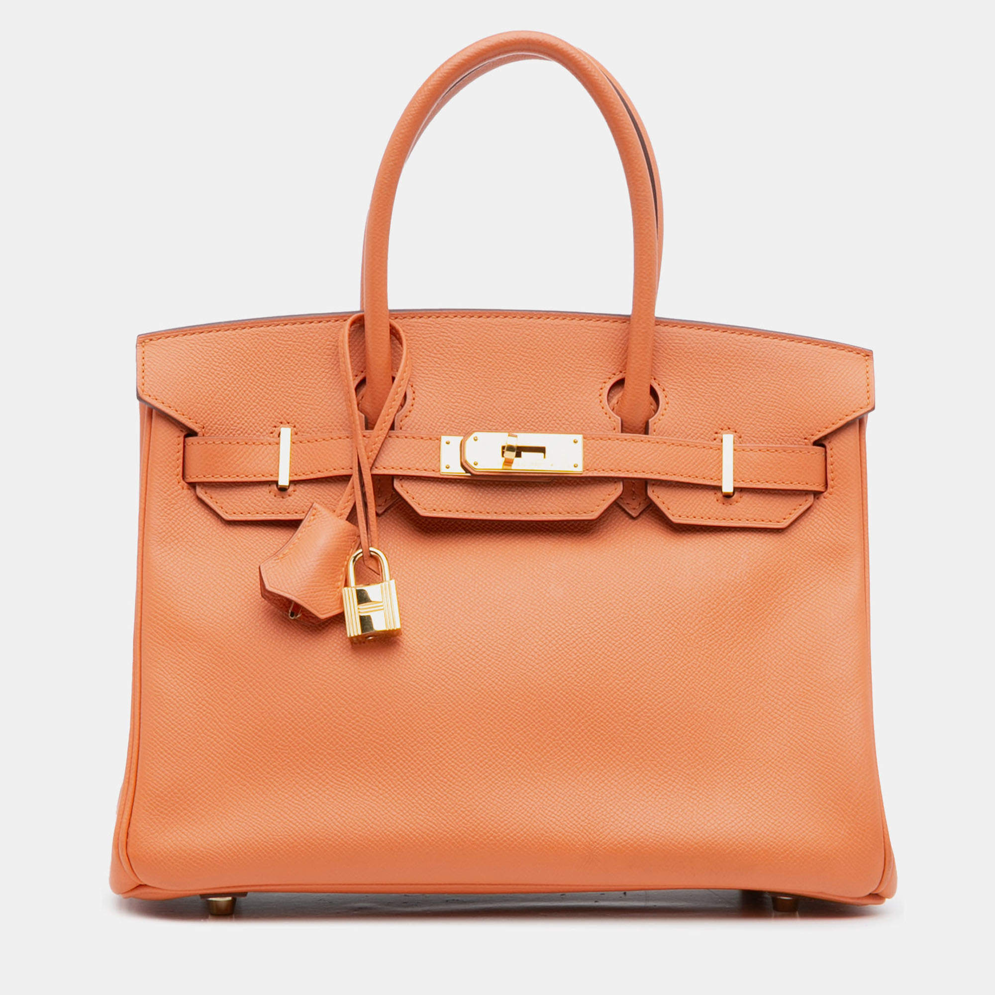Pre Owned Hermes Orange Epsom Birkin Retourne 30