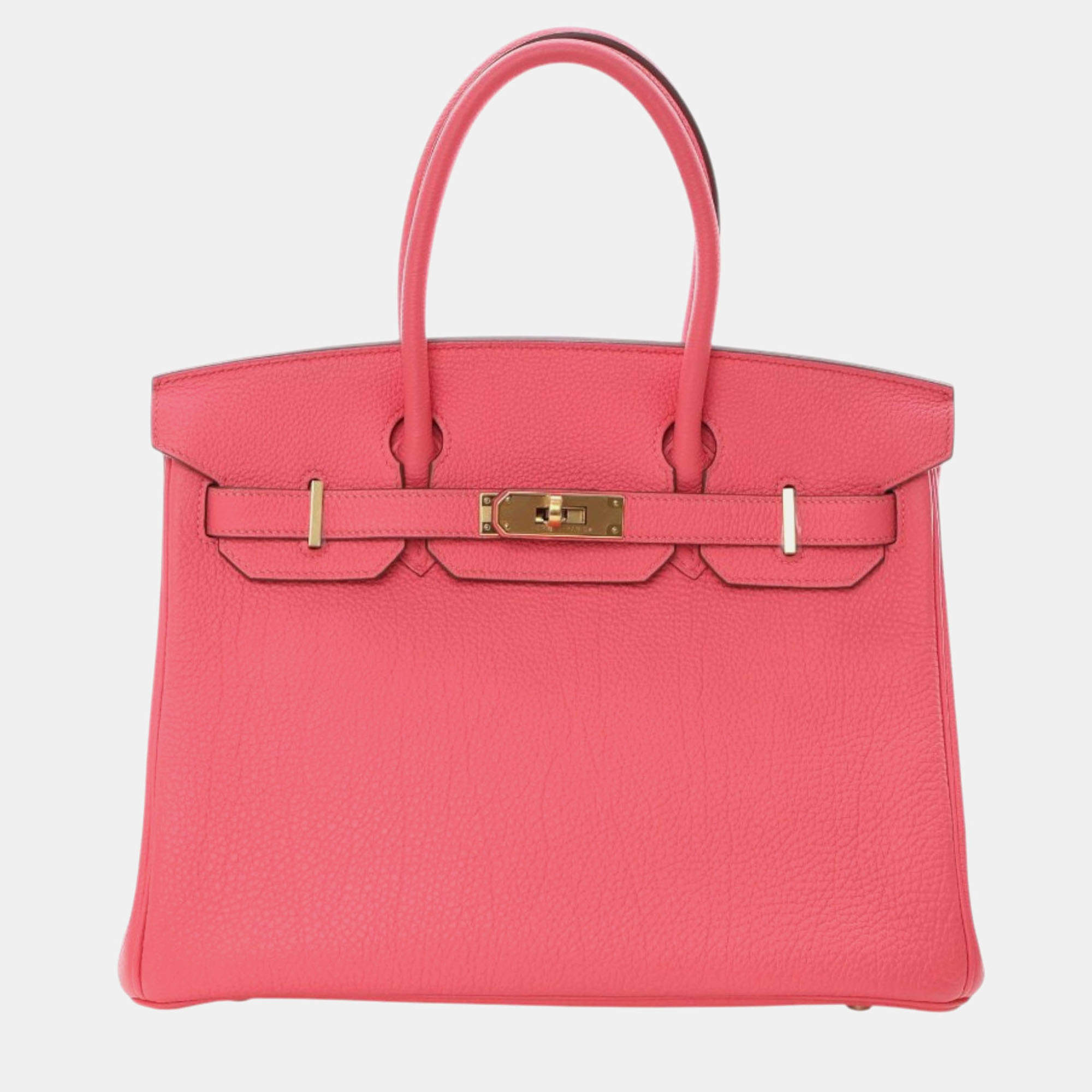 Pre Owned Hermes Pink Togo Birkin Retourne 30