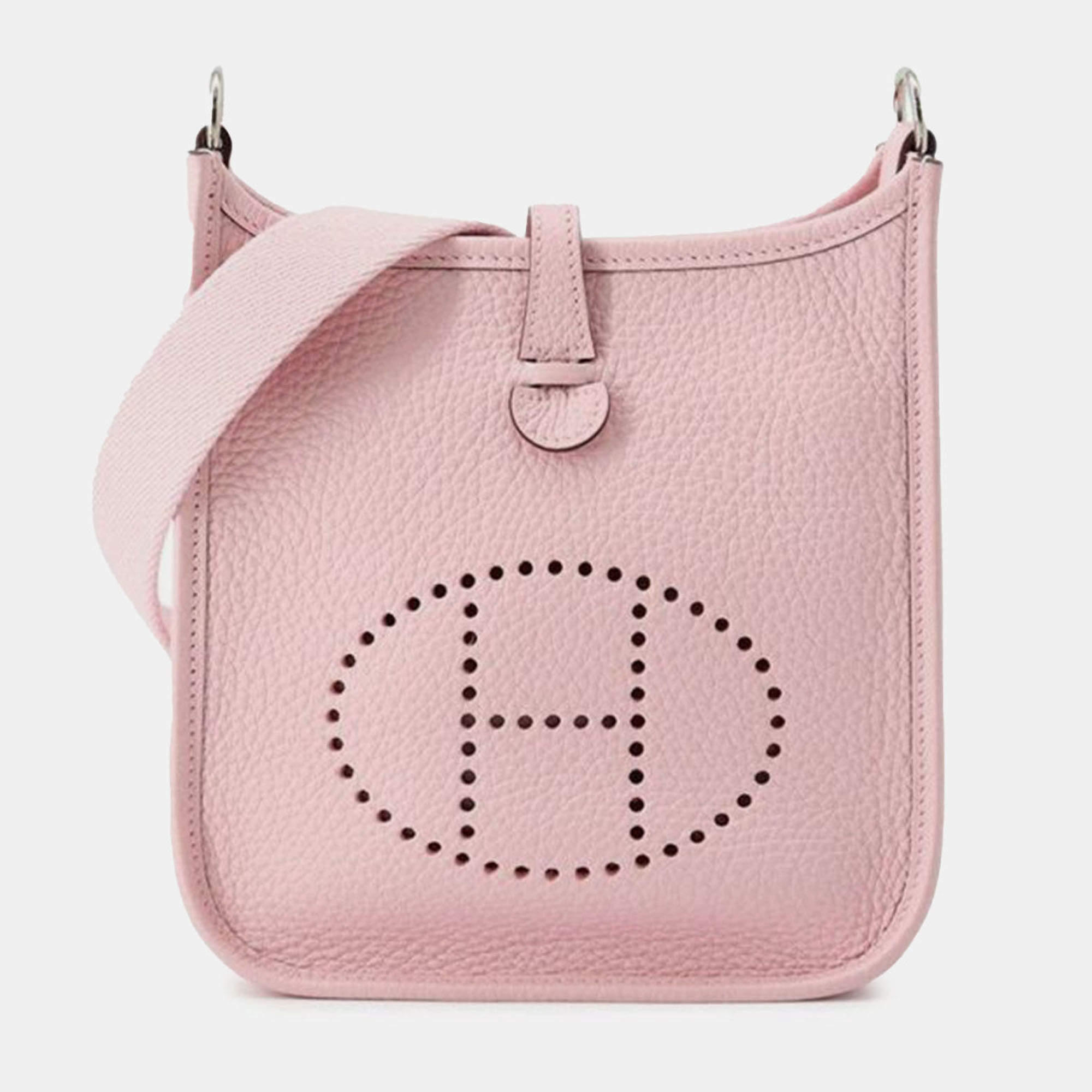 مملوكة مسبقًا Hermes Pink Taurillon Clemence Evelyne TPM