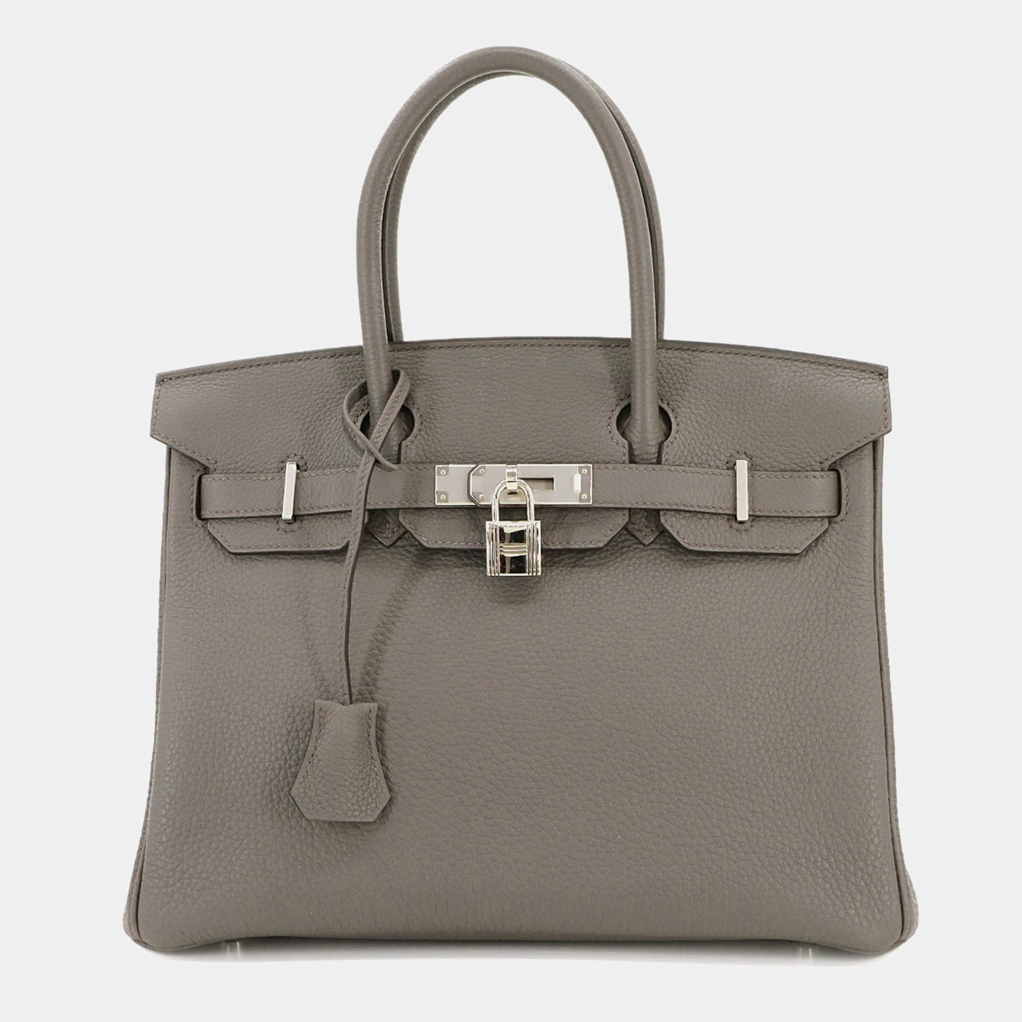 Pre Owned Hermes Birkin 30 Togo Etain Handbag Gray