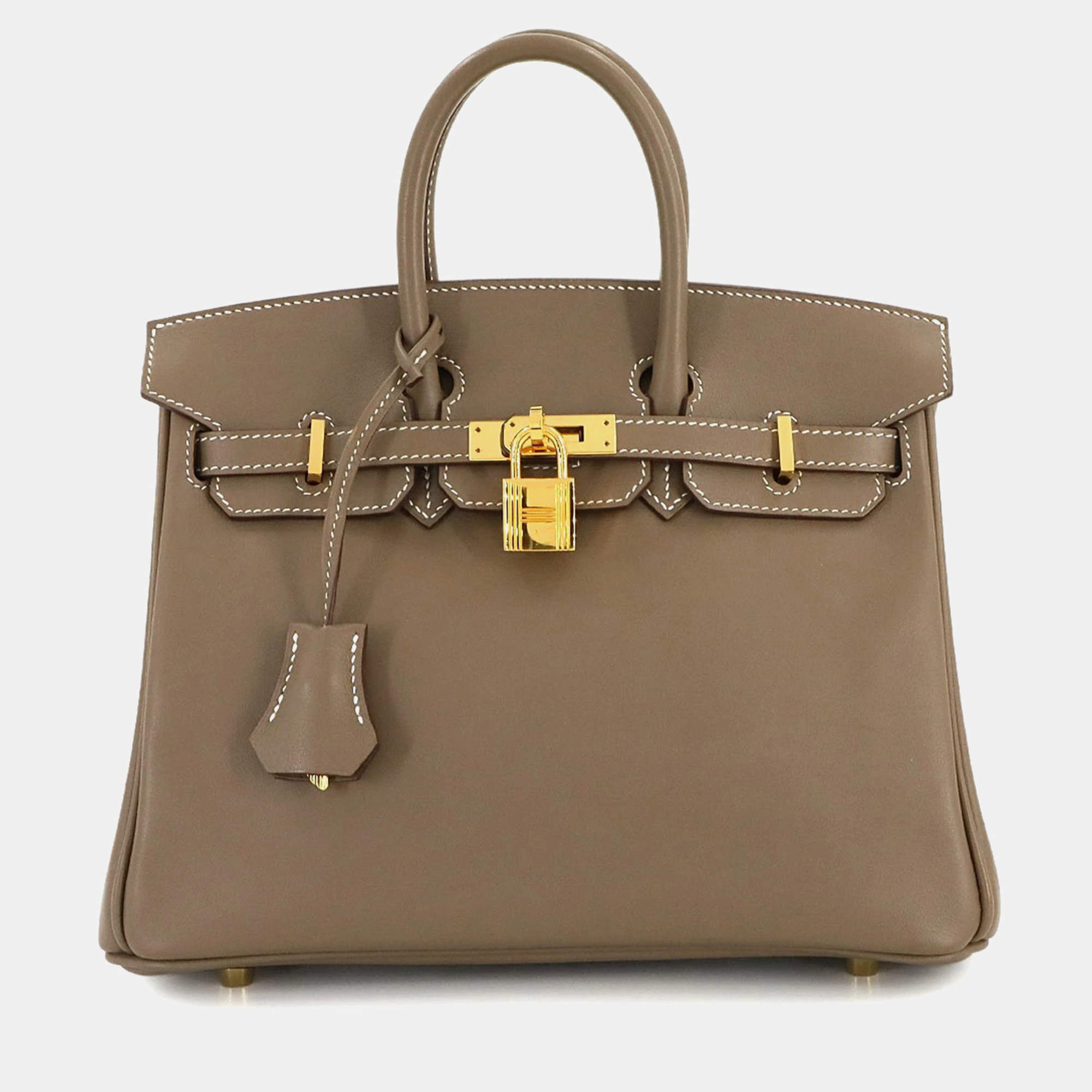 مملوكة مسبقًا Hermes Birkin 25 Swift Etoupe Handbag