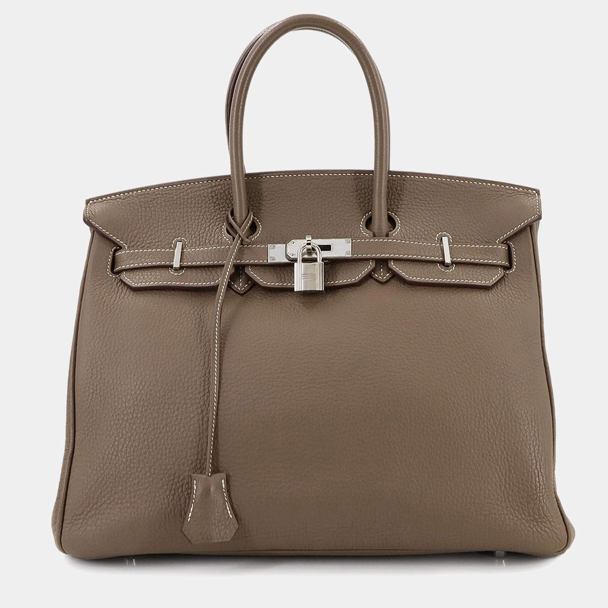 مملوكة مسبقًا Hermes Birkin 35 Togo Etoupe Handbag