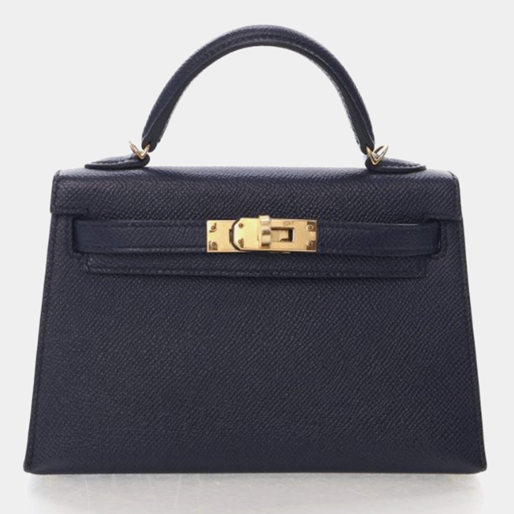 Pre Owned Hermes  Mini Kelly 20 Blue Indigo Epsom Bag